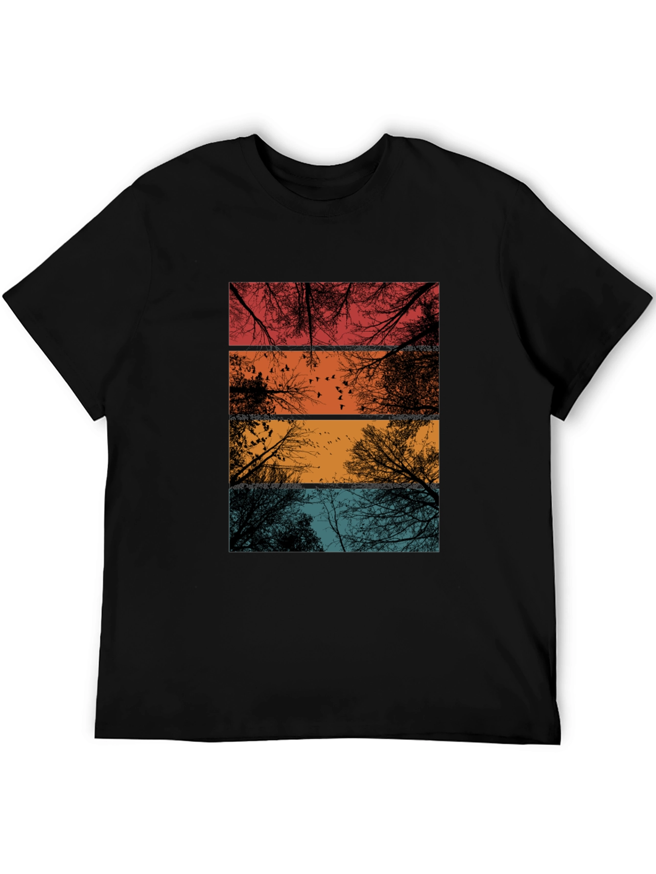 Retro Trees T-Shirt - Nature Lover Tee