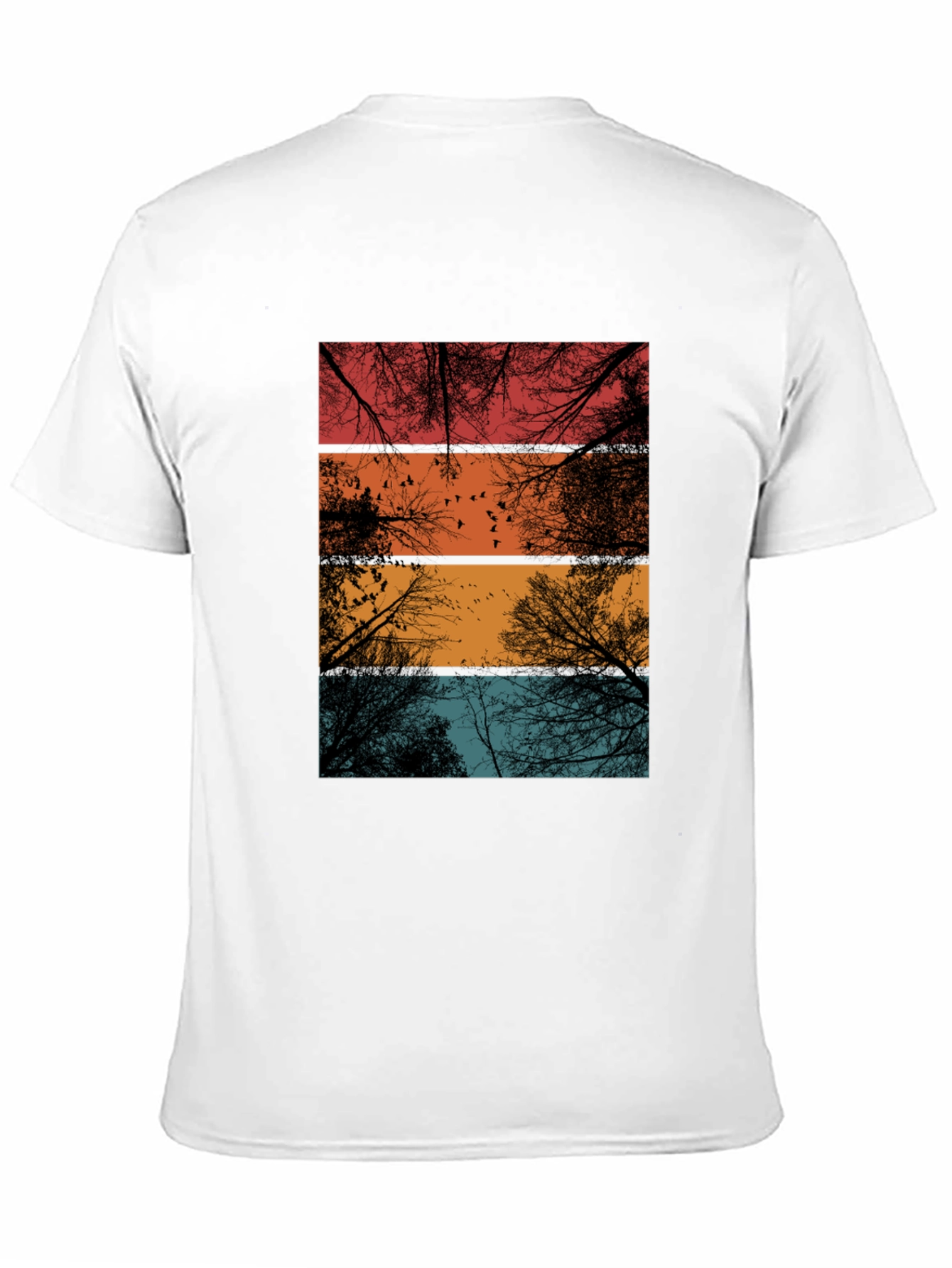 Retro Trees T-Shirt - Nature Lover Tee