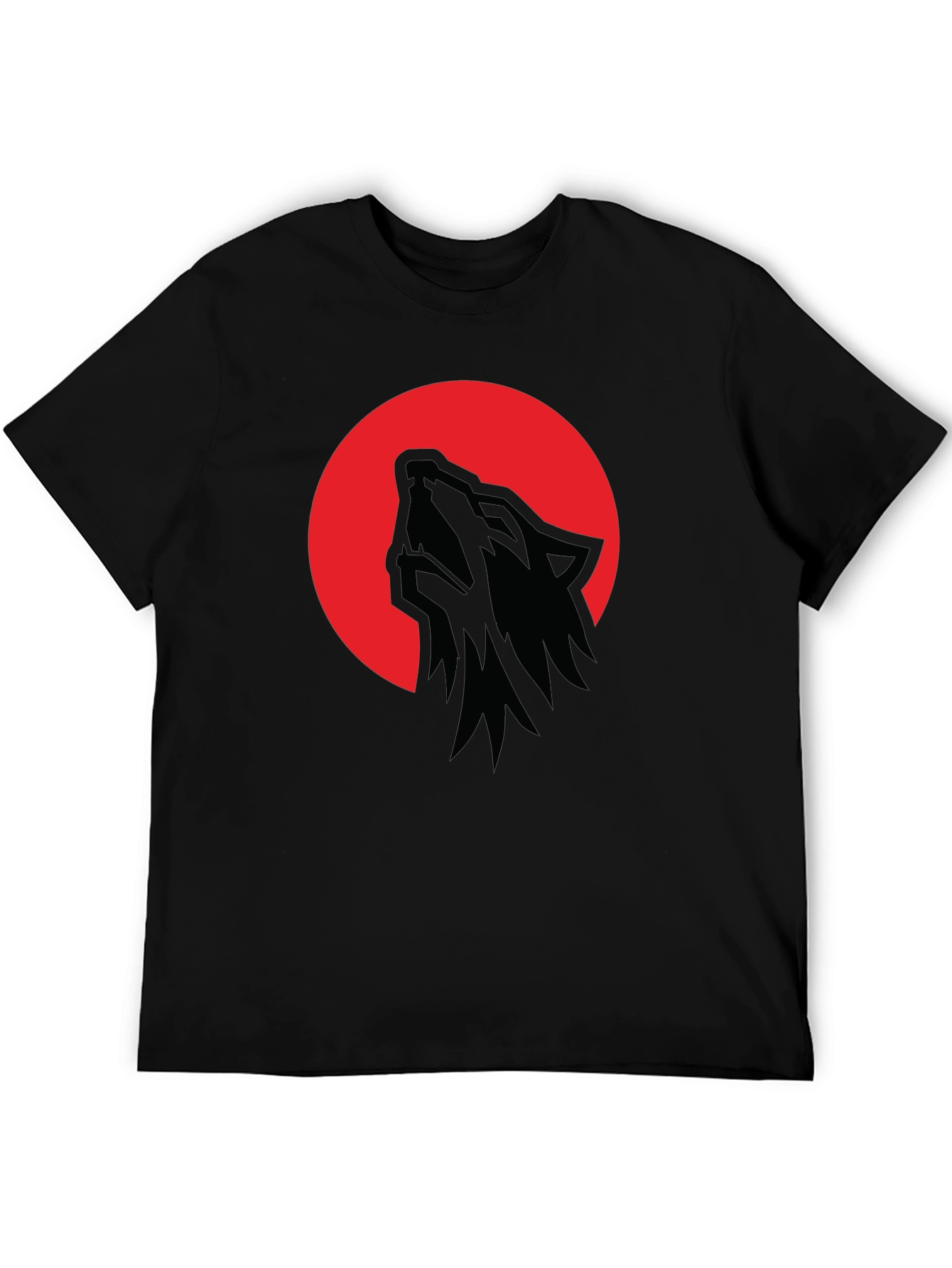 Wolf Moon T-Shirt - Mens Black Graphic Tee