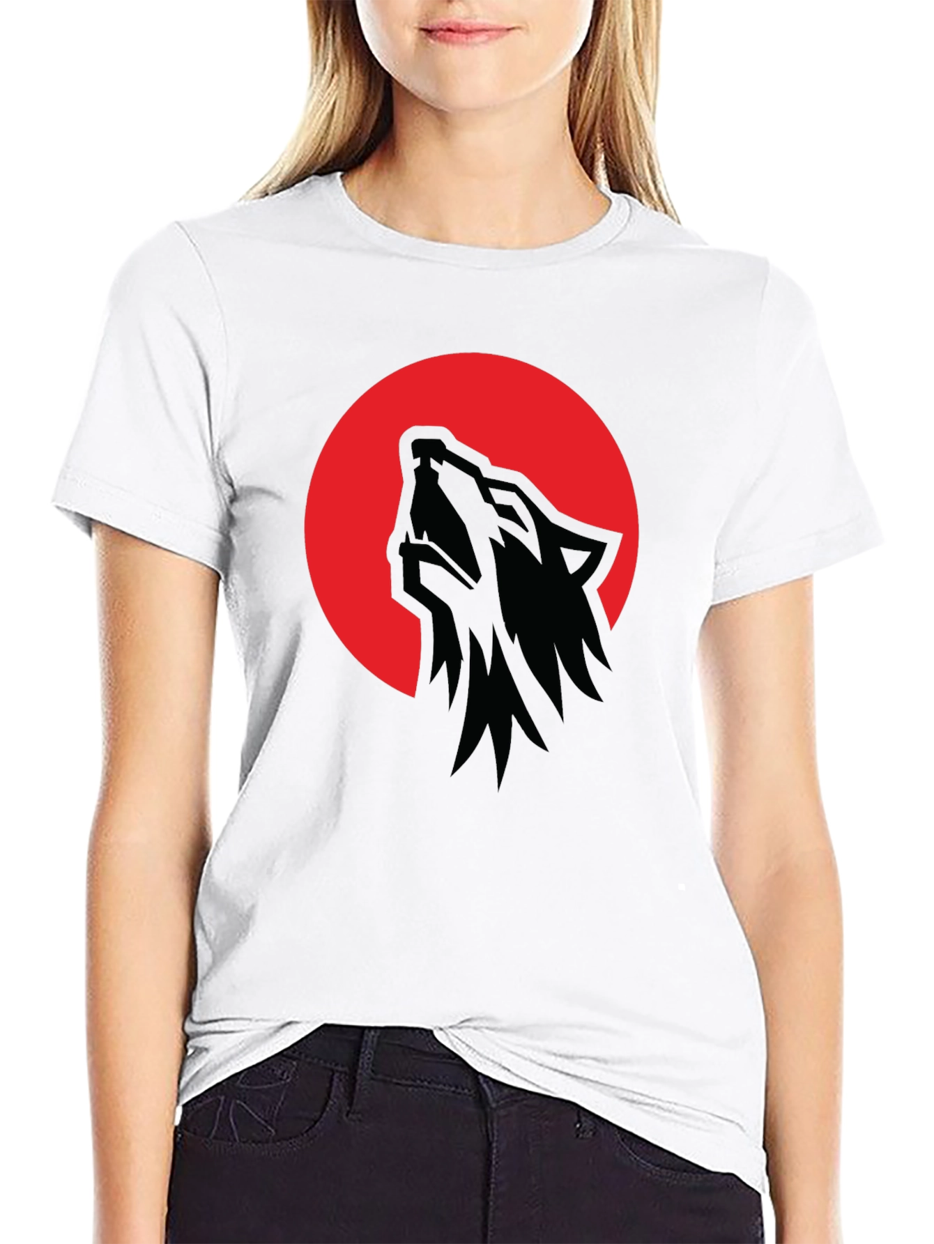 Wolf Moon T-Shirt - Mens Black Graphic Tee
