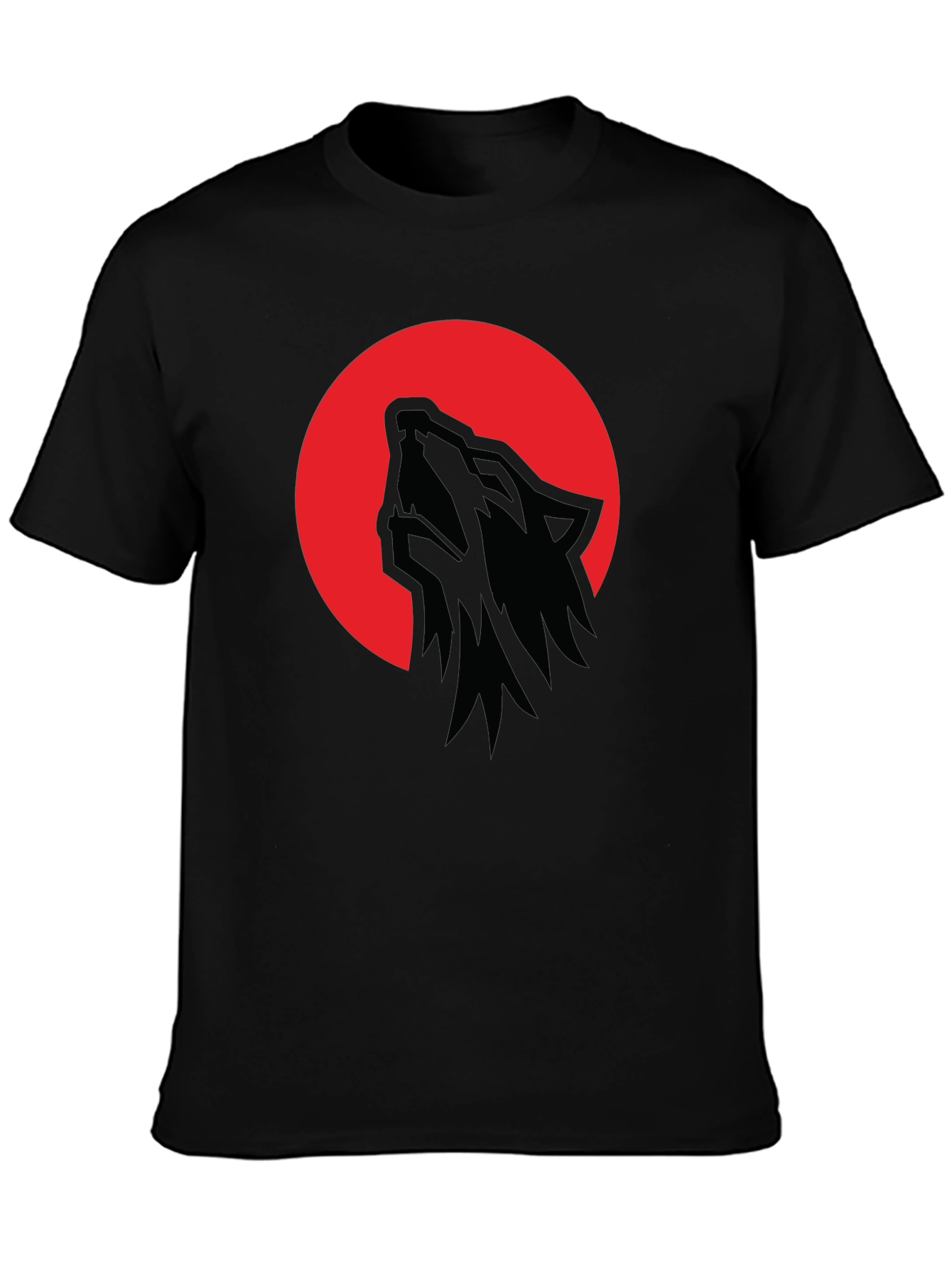 Wolf Moon T-Shirt - Mens Black Graphic Tee