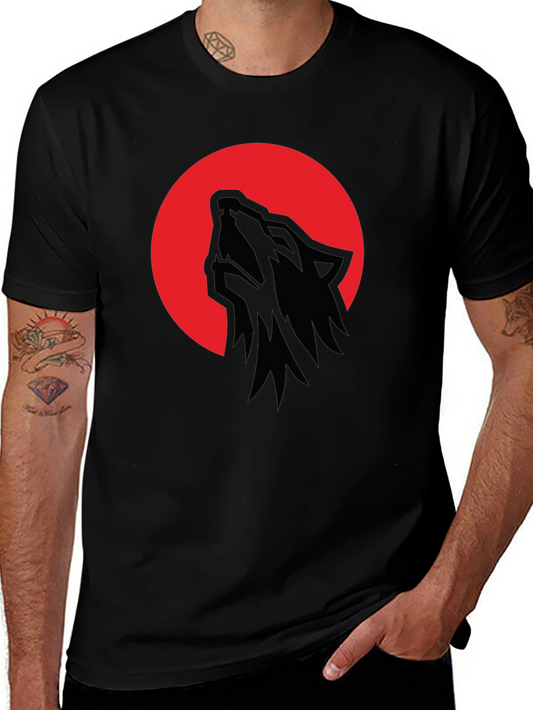Wolf Moon T-Shirt - Mens Black Graphic Tee