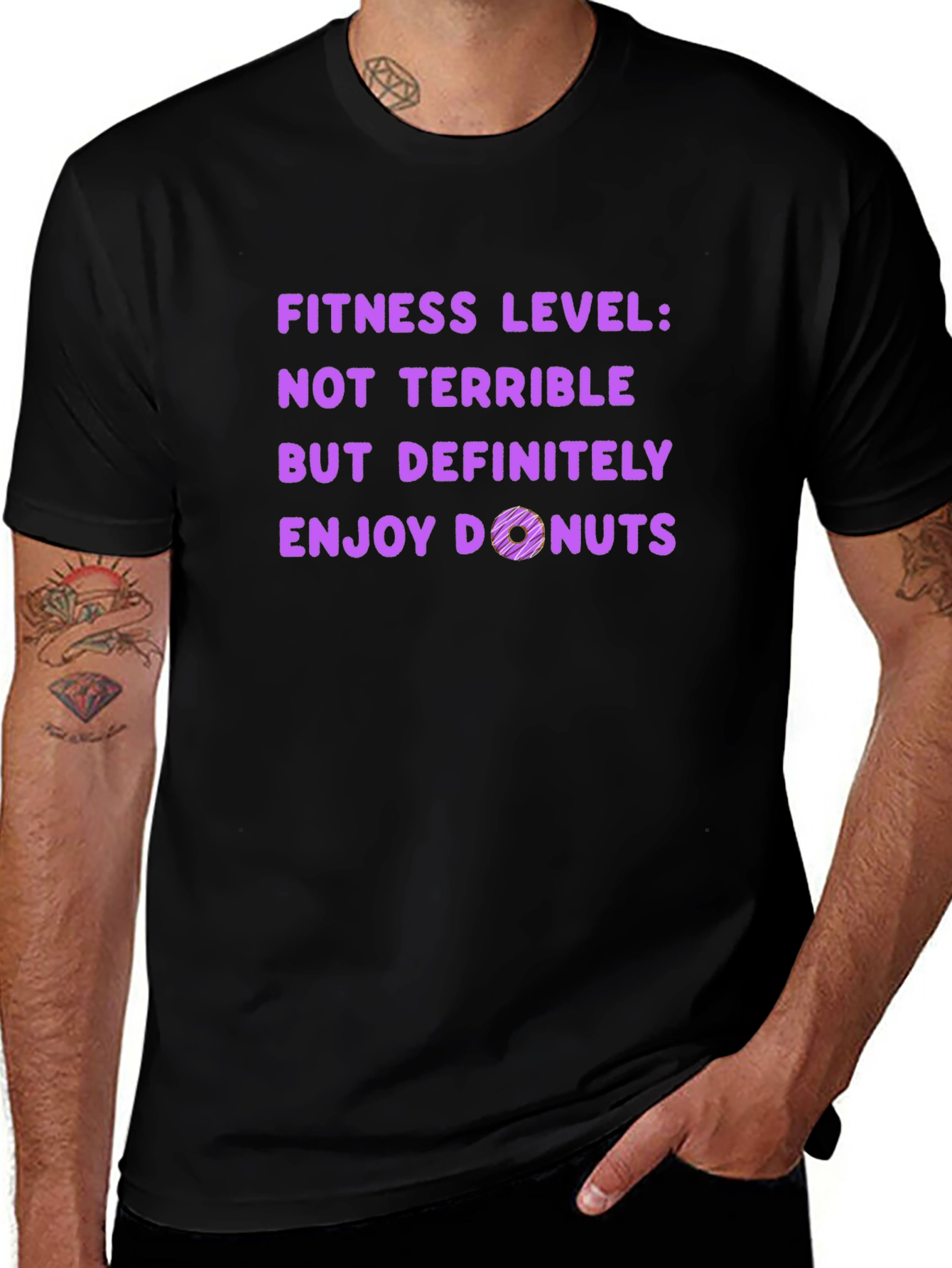 Fitness Level Donut Graphic T-Shirt