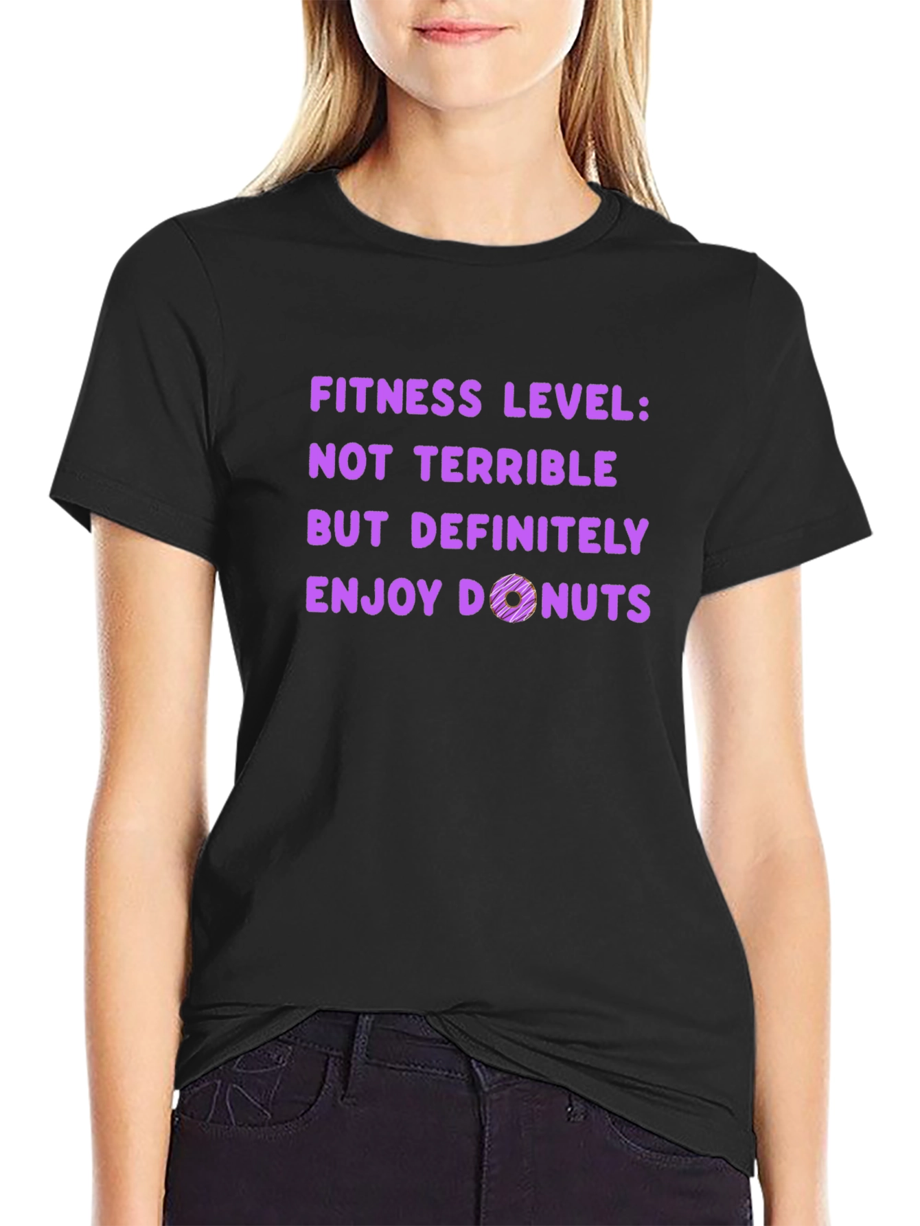 Fitness Level Donut Graphic T-Shirt