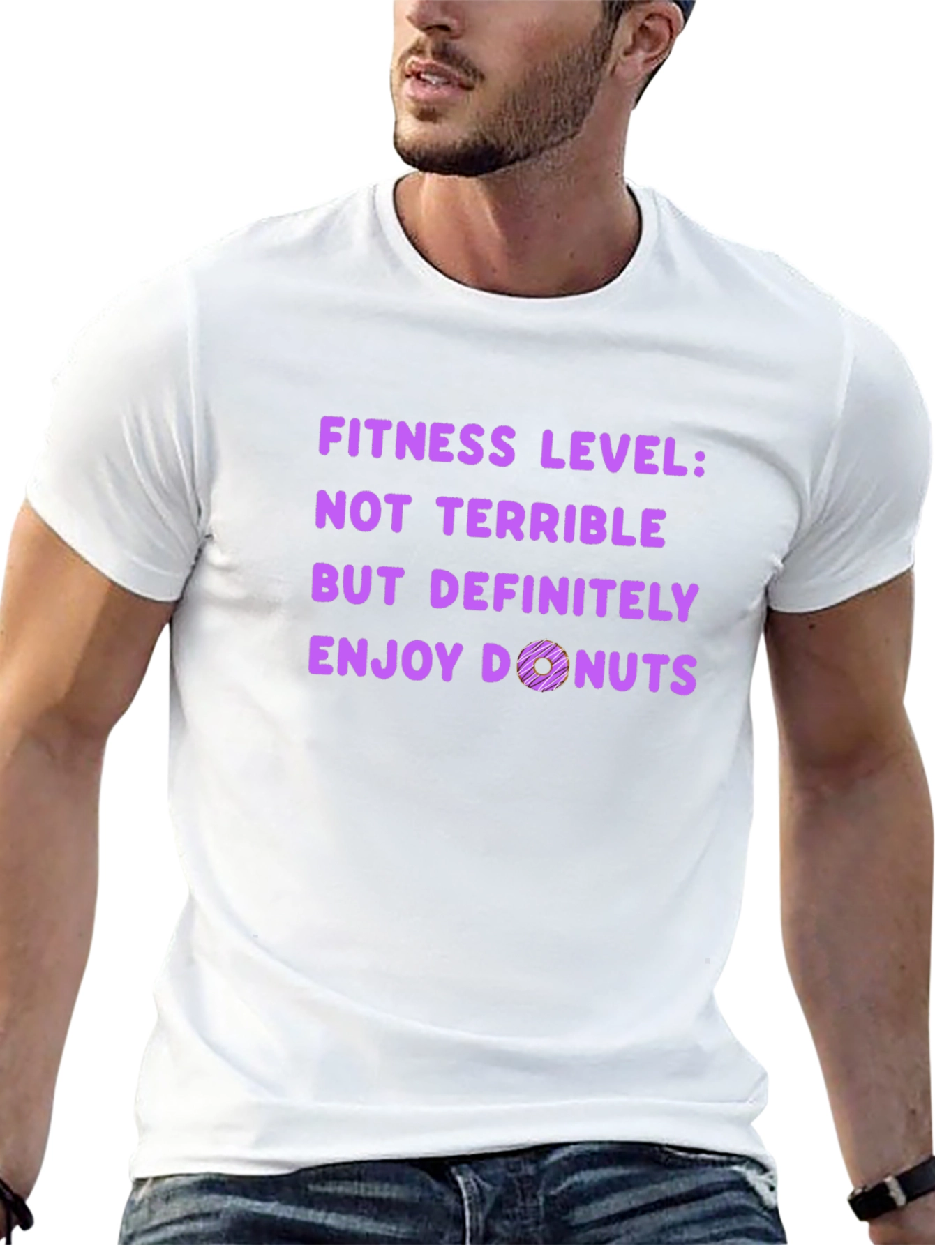 Fitness Level Donut Graphic T-Shirt