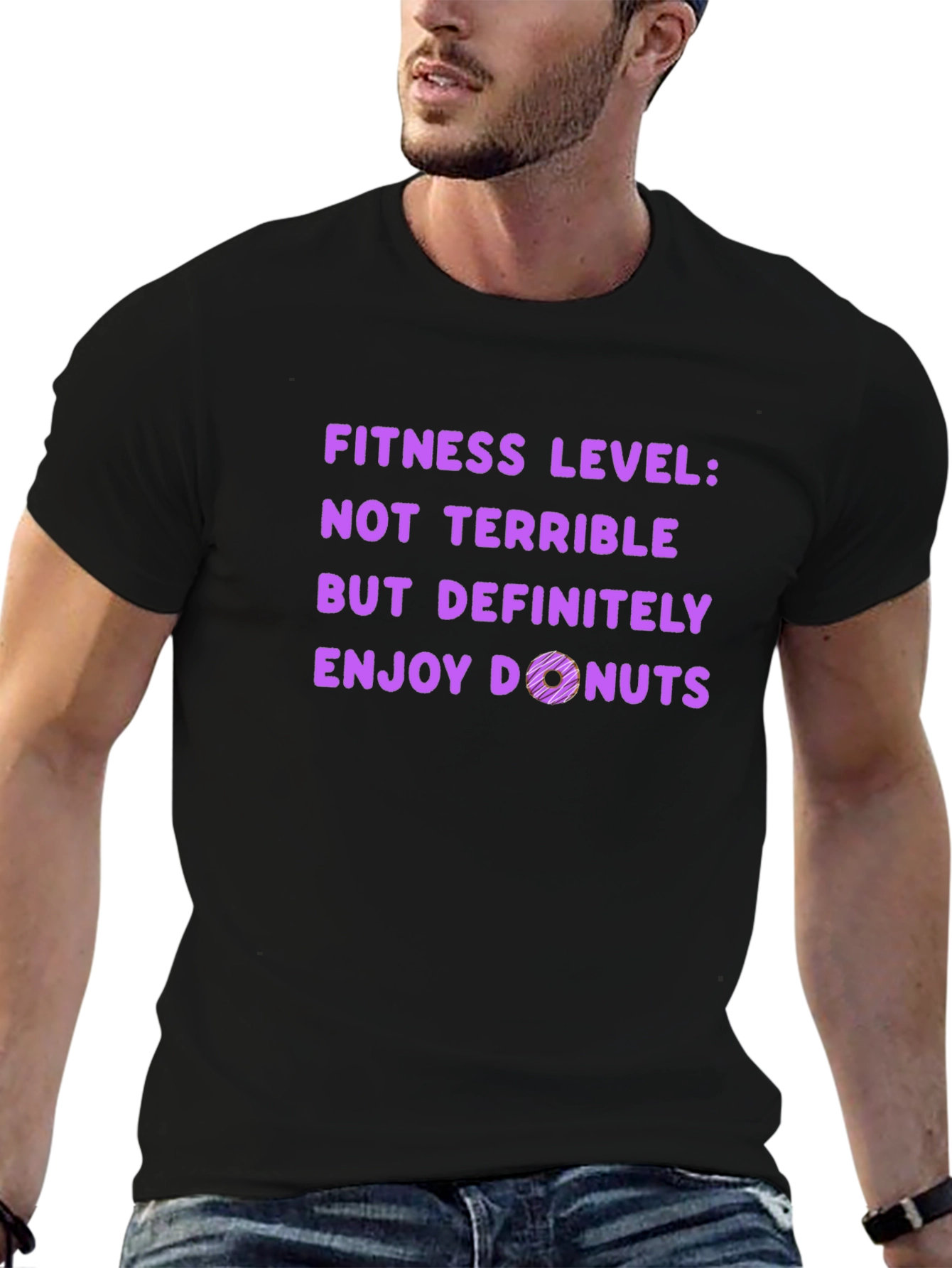 Fitness Level Donut Graphic T-Shirt
