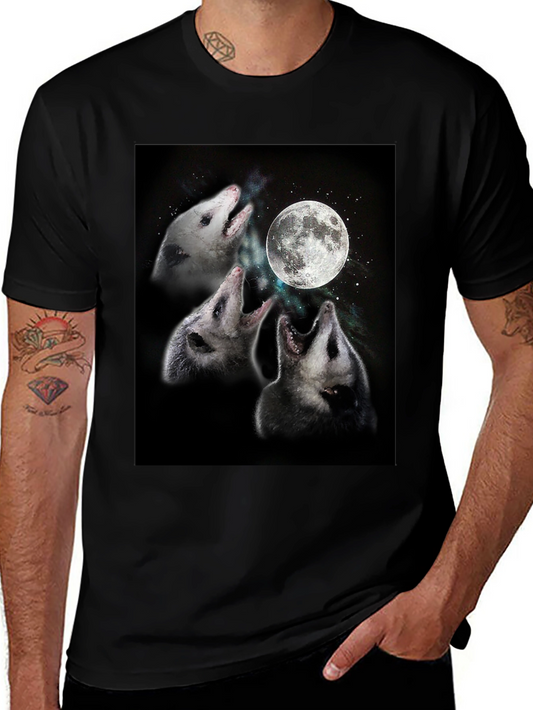 Opossums Howling at Moon Graphic Tee