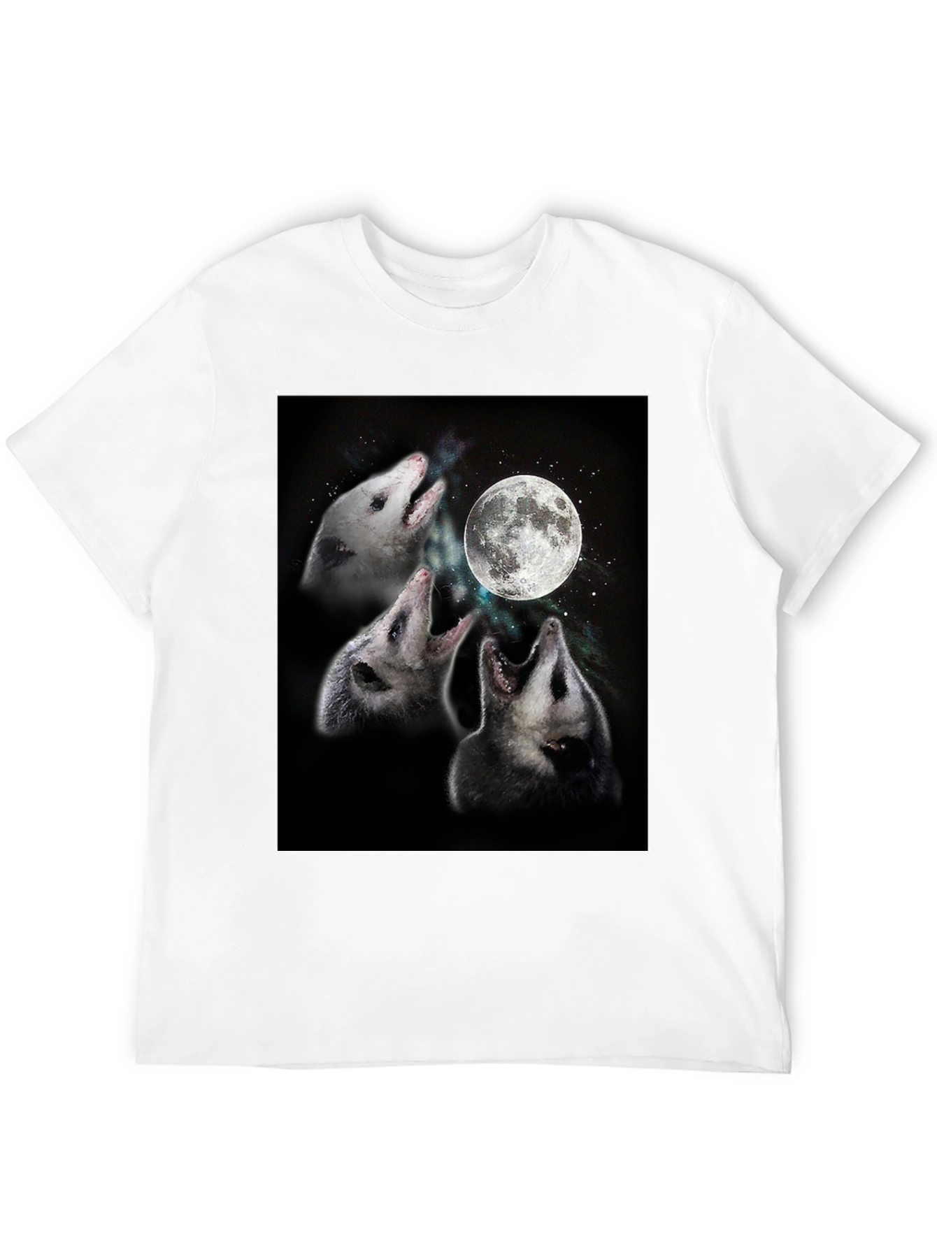 Opossums Howling at Moon Graphic Tee
