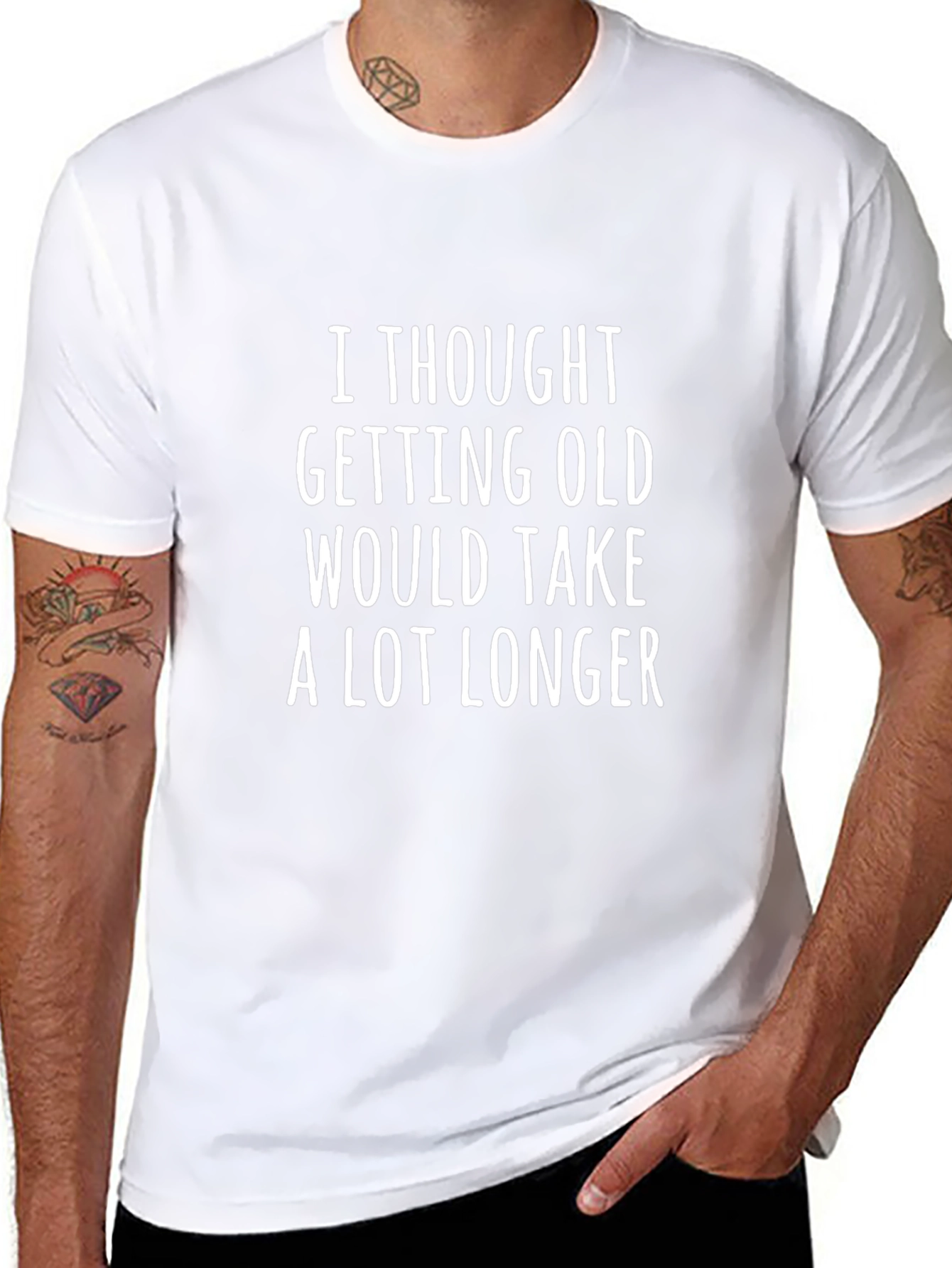 Funny Getting Old Graphic Tee - Black Cotton T-Shirt
