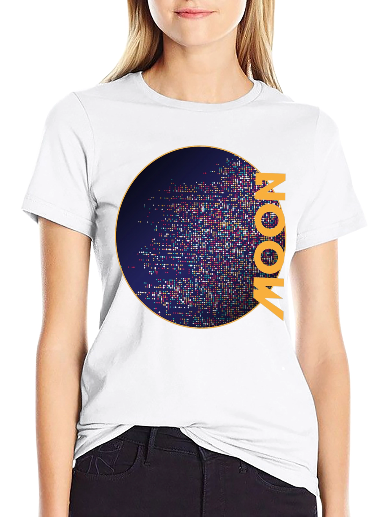 Moon Graphic Black T-Shirt