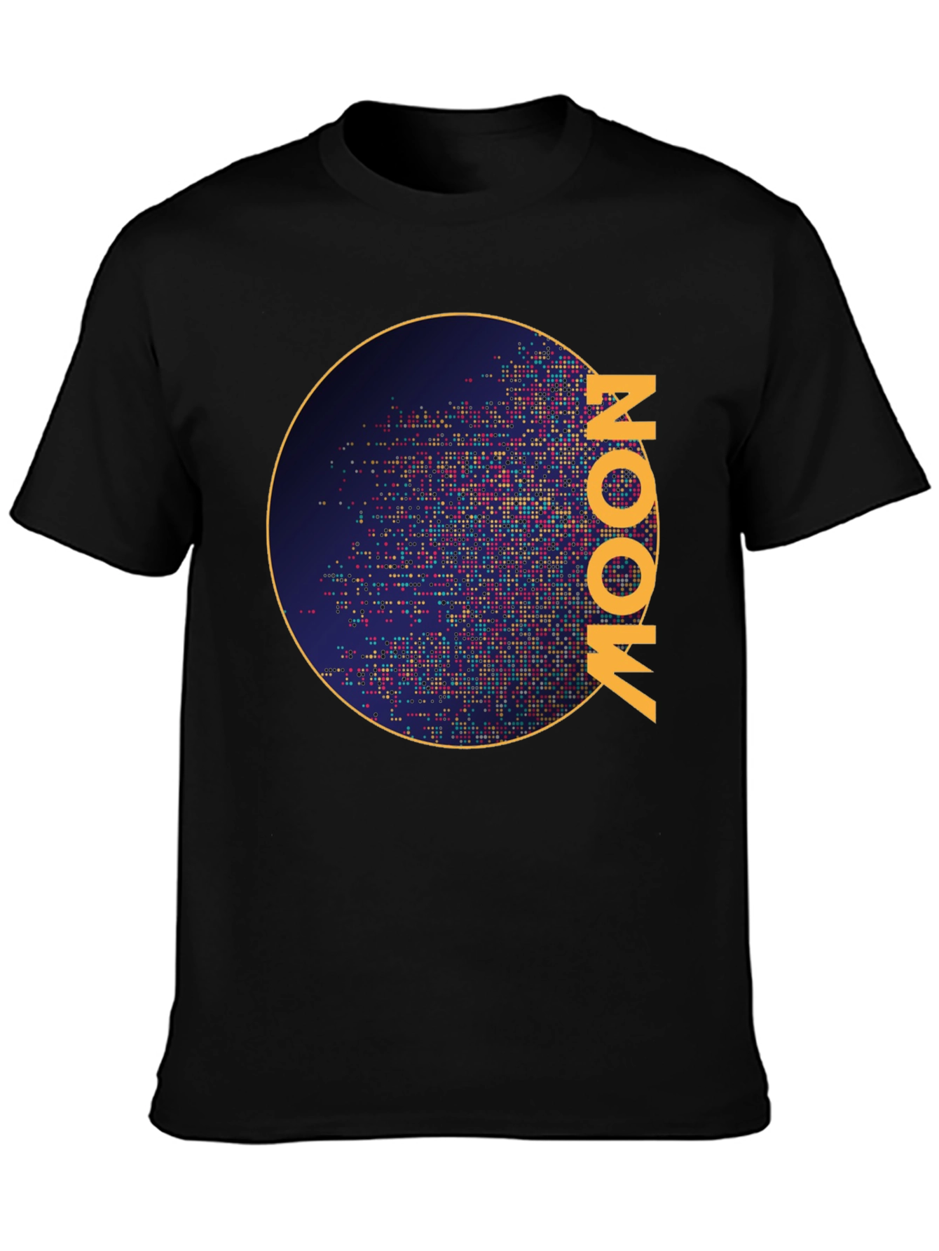 Moon Graphic Black T-Shirt