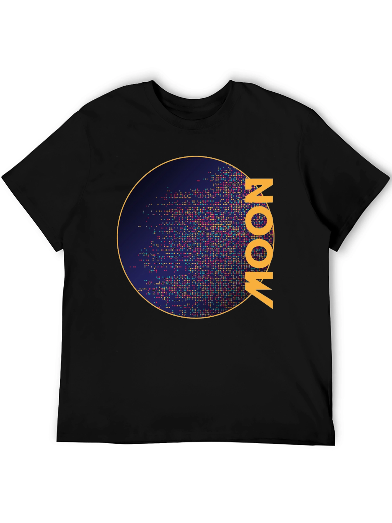 Moon Graphic Black T-Shirt