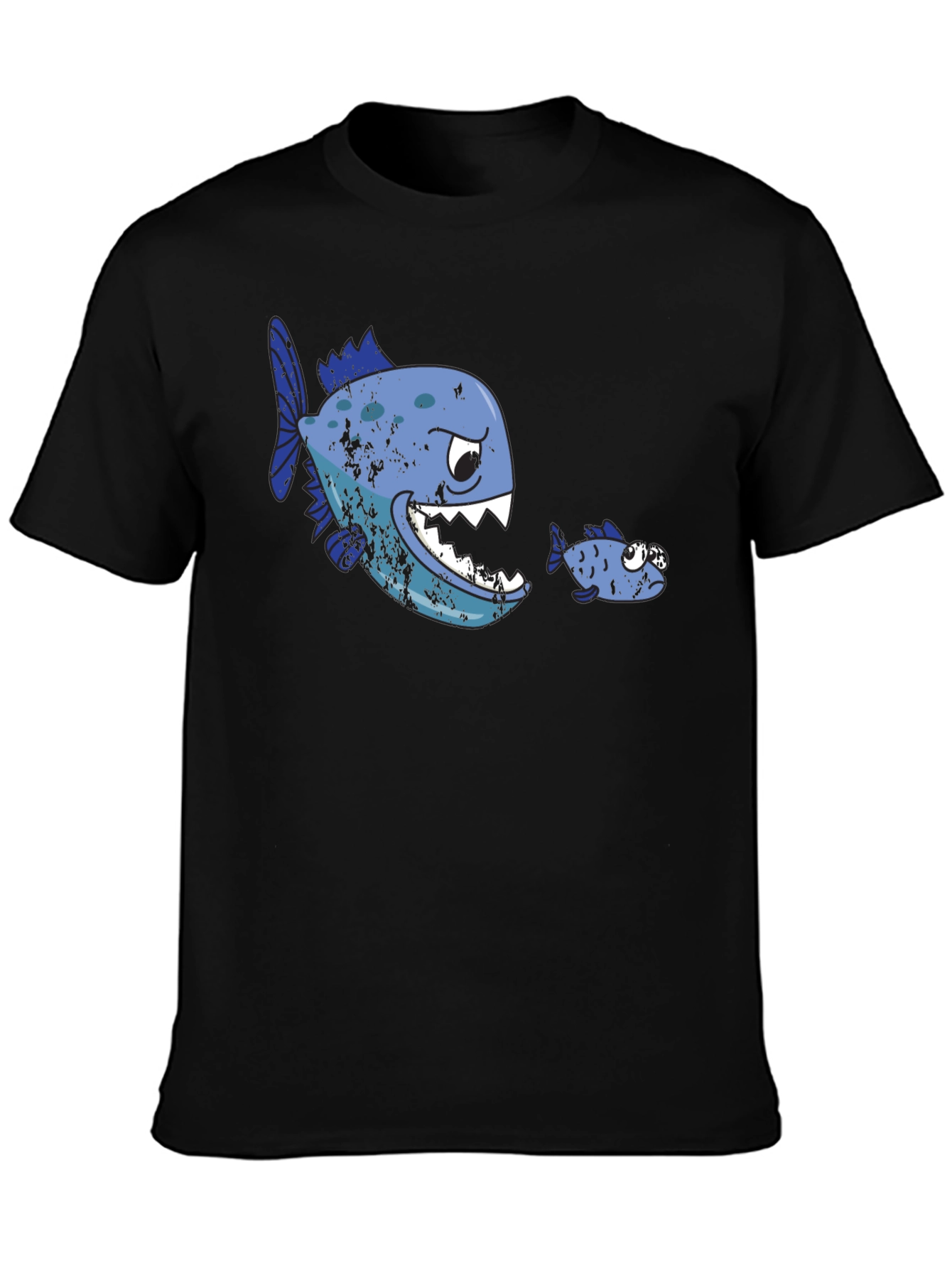Funny Fish T-Shirt - Big Fish Eats Little Fish