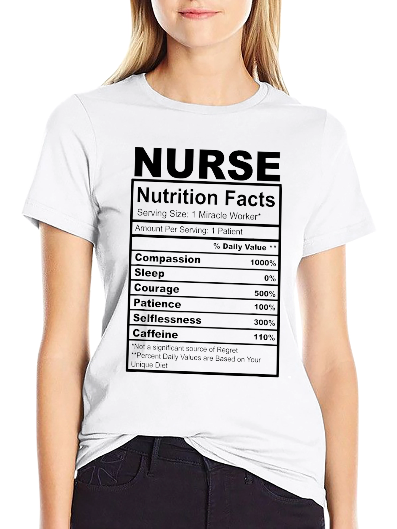 Nurse Nutrition Facts Funny T-Shirt