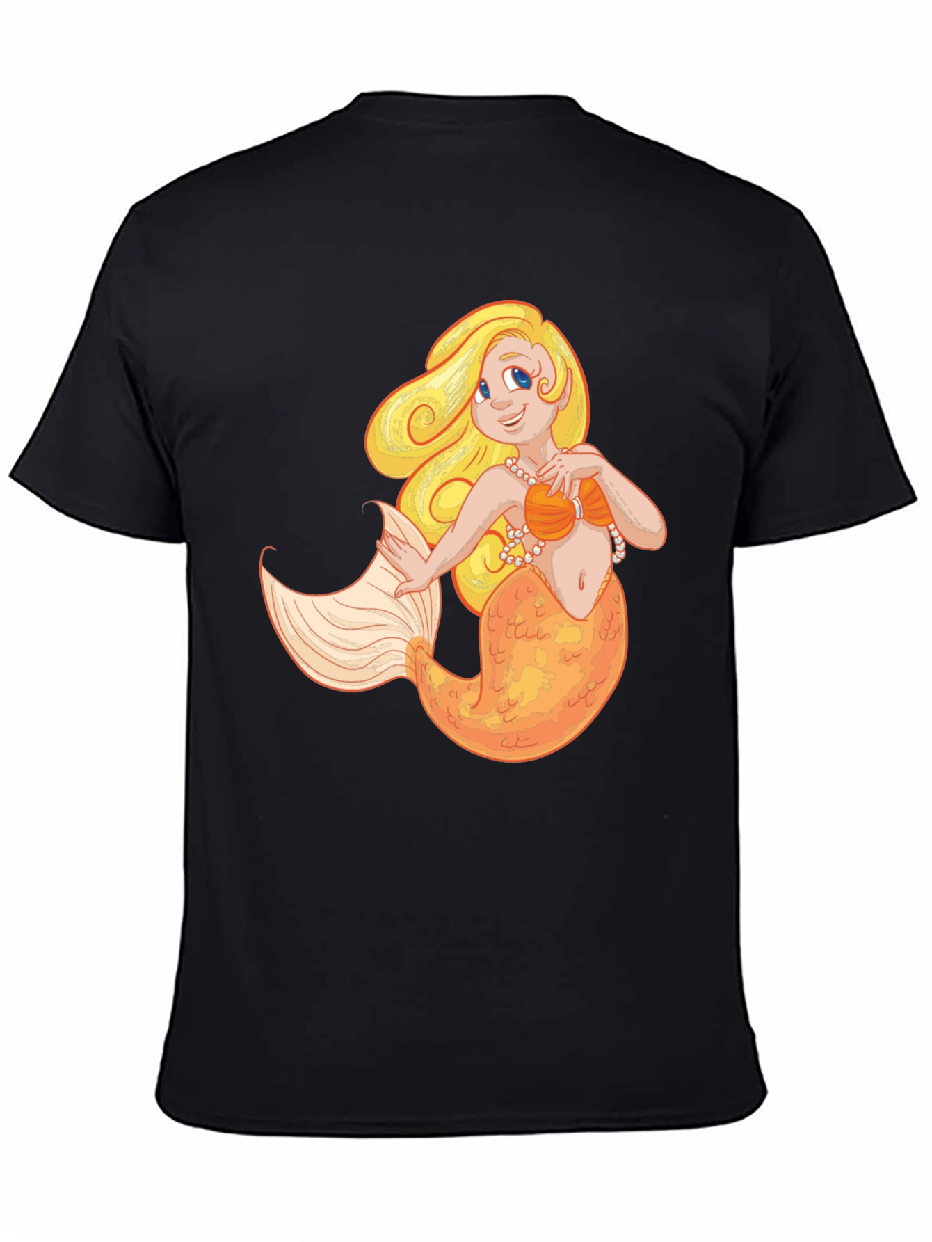Mermaid Graphic Black T-Shirt