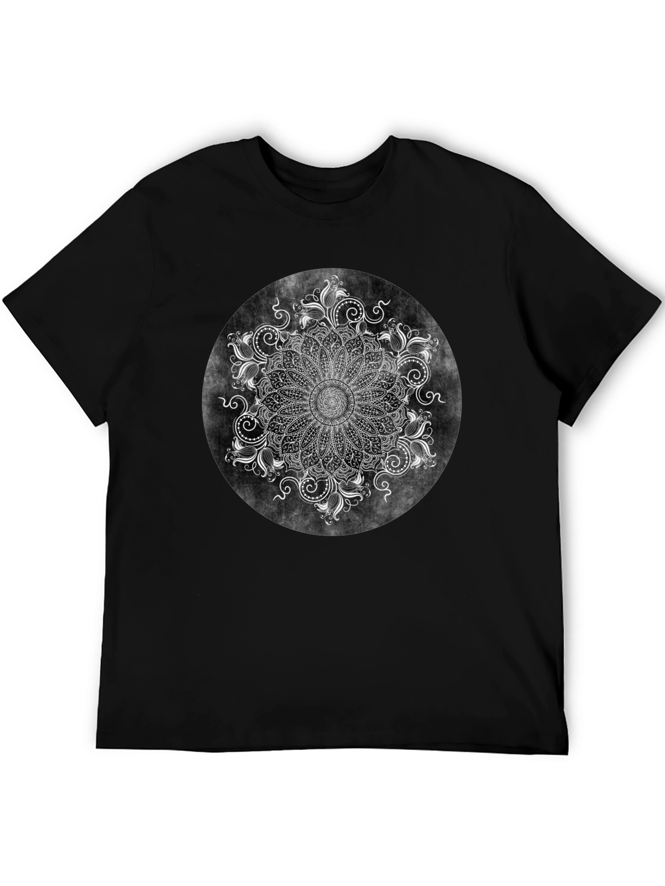 Boho Mandala Graphic Black Tee