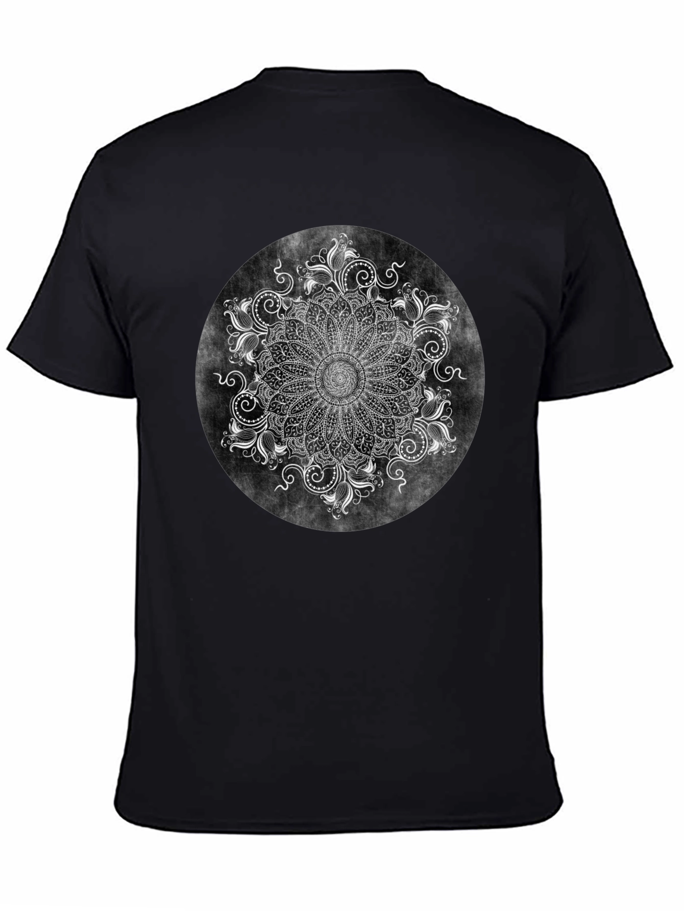 Boho Mandala Graphic Black Tee