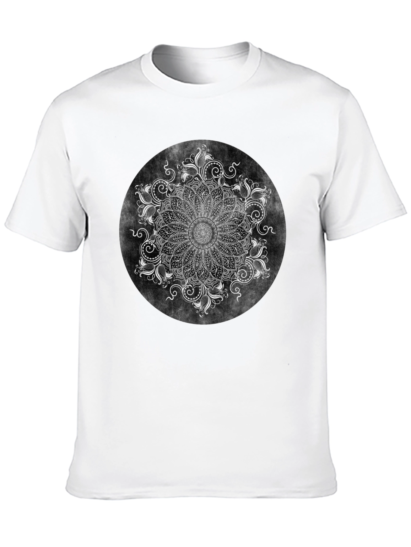 Boho Mandala Graphic Black Tee