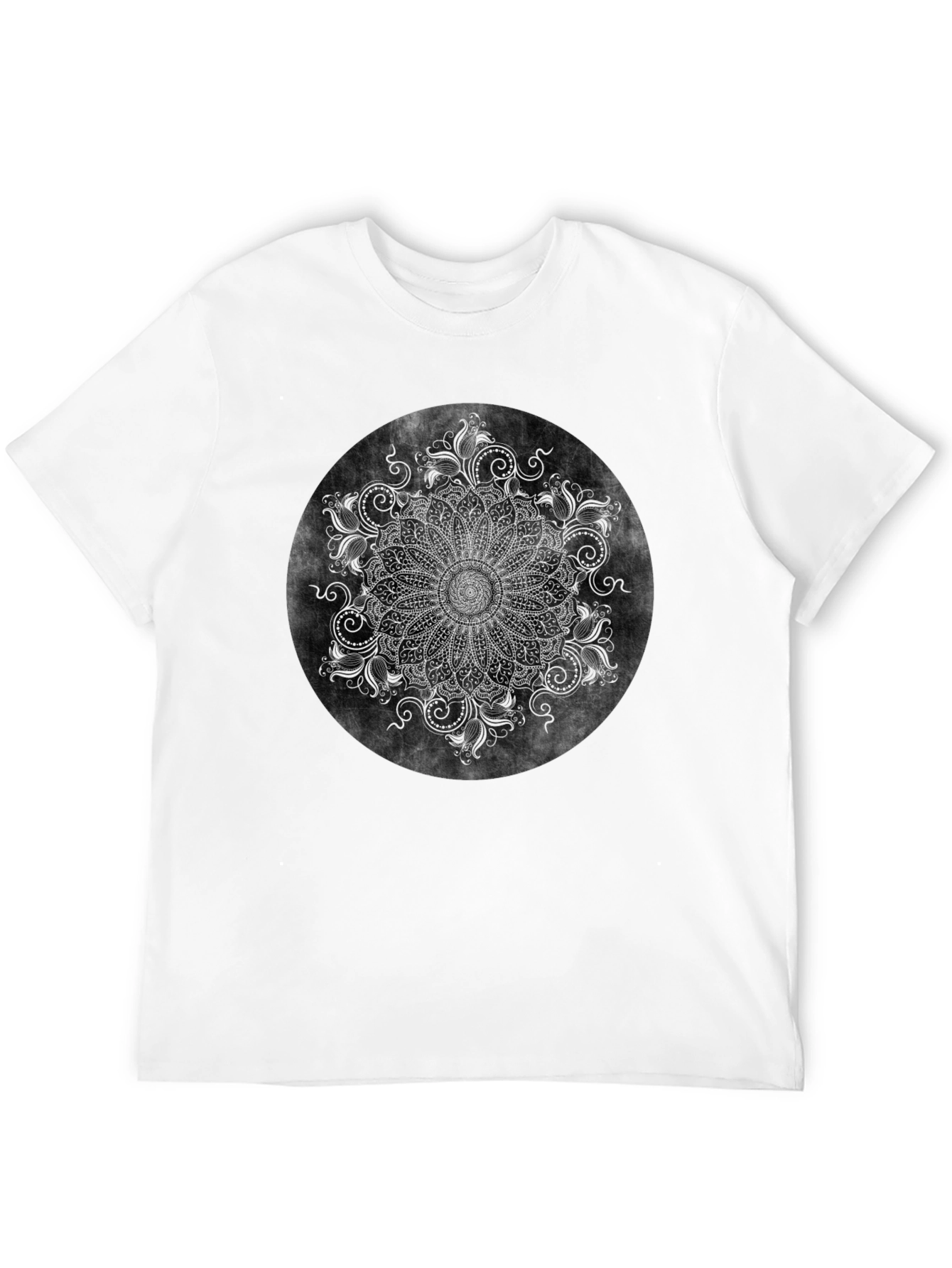 Boho Mandala Graphic Black Tee