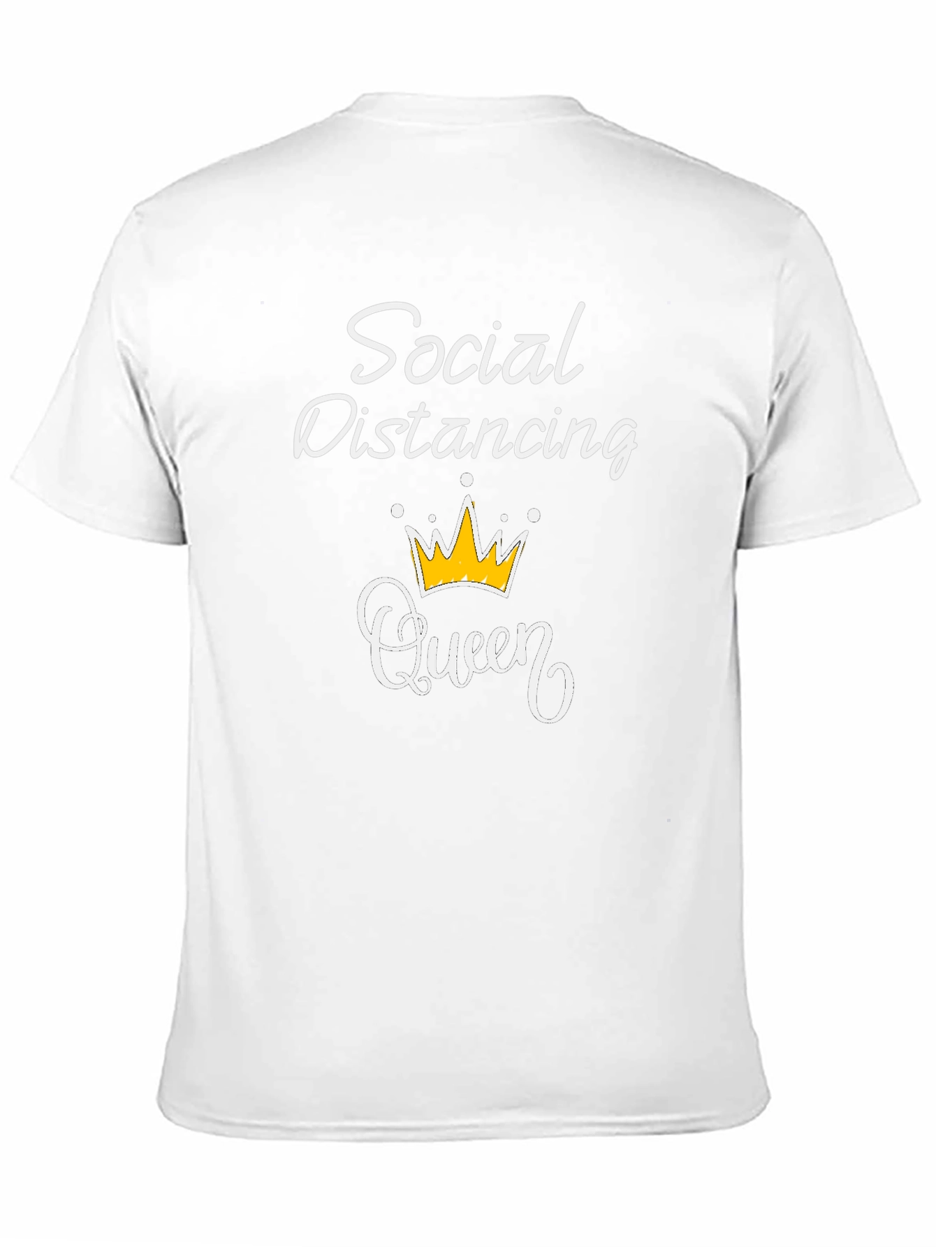 Social Distancing Queen T-Shirt - Black Graphic Tee