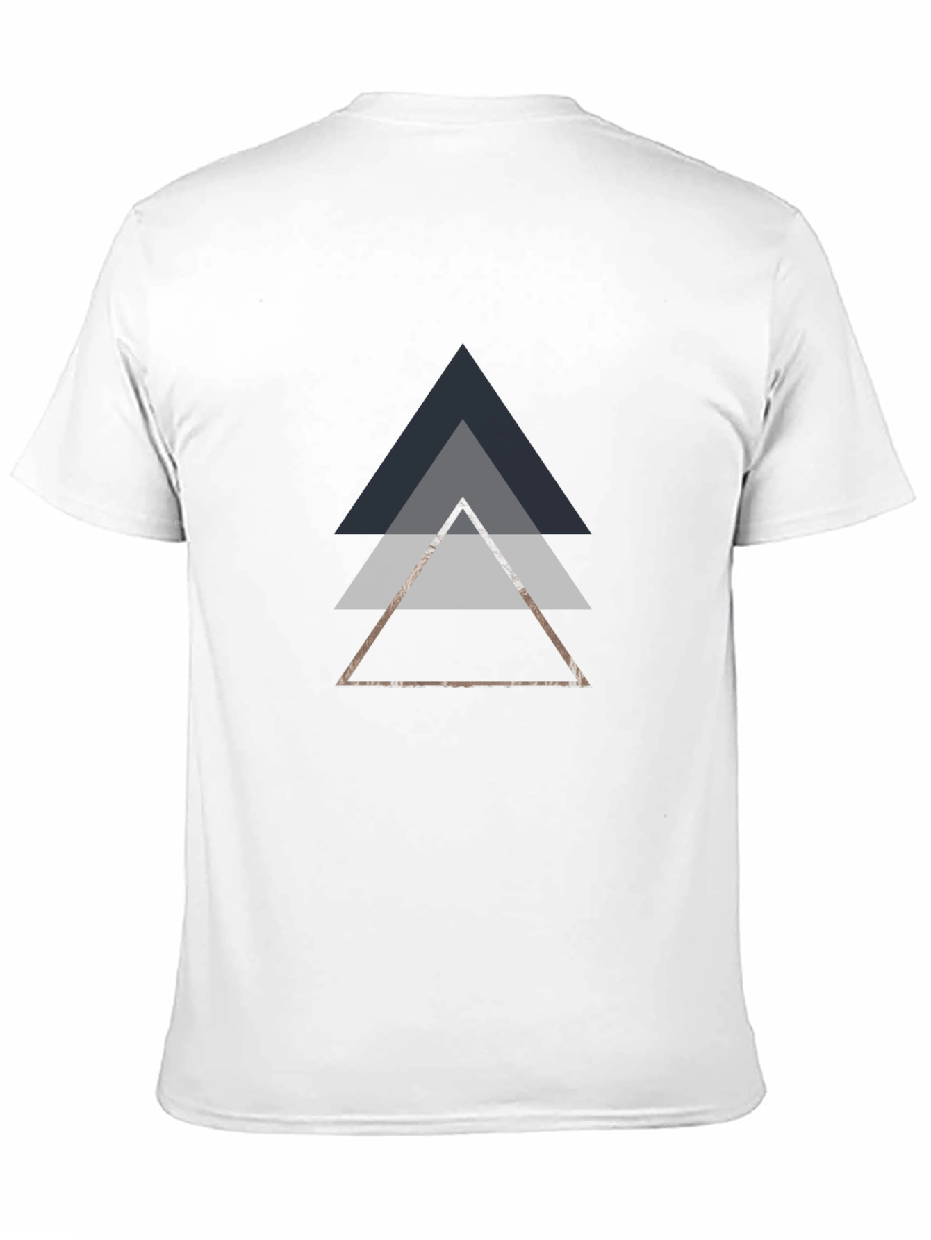 Geometric Triangle Graphic Tee - Modern Black T-Shirt