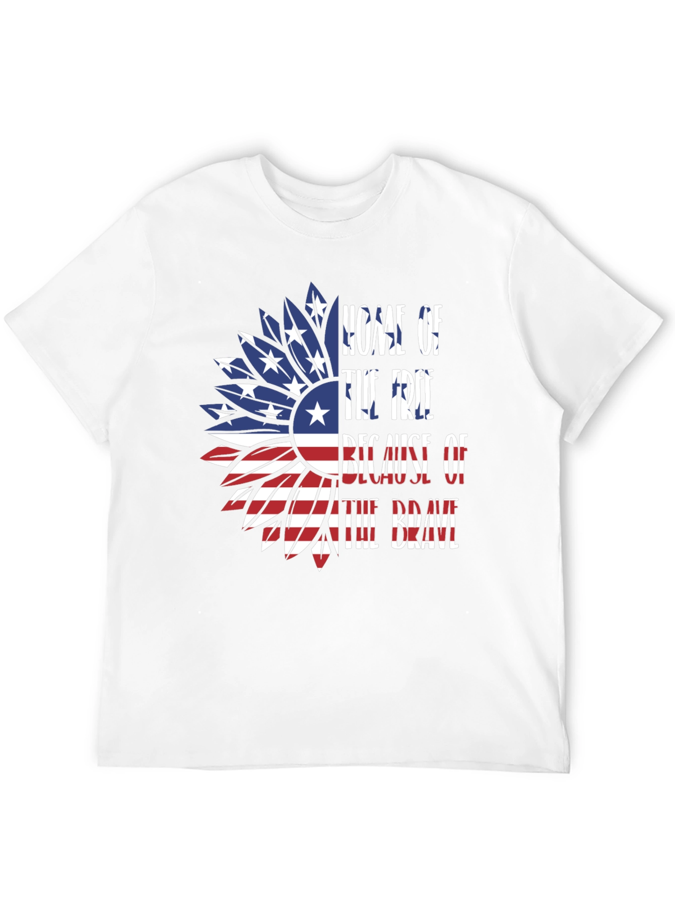 Patriotic Sunflower Graphic Tee - Home of the Free