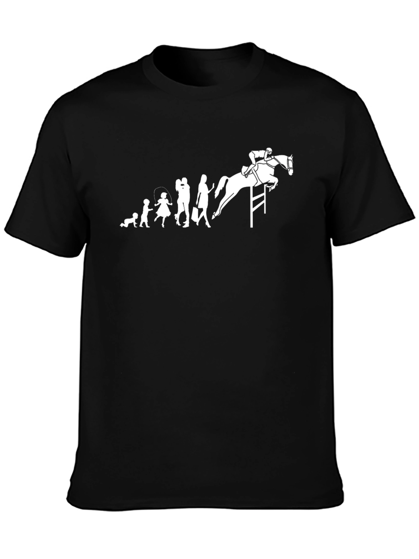 Equestrian Evolution Black Graphic Tee