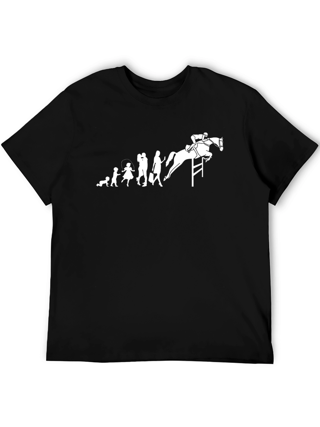Equestrian Evolution Black Graphic Tee