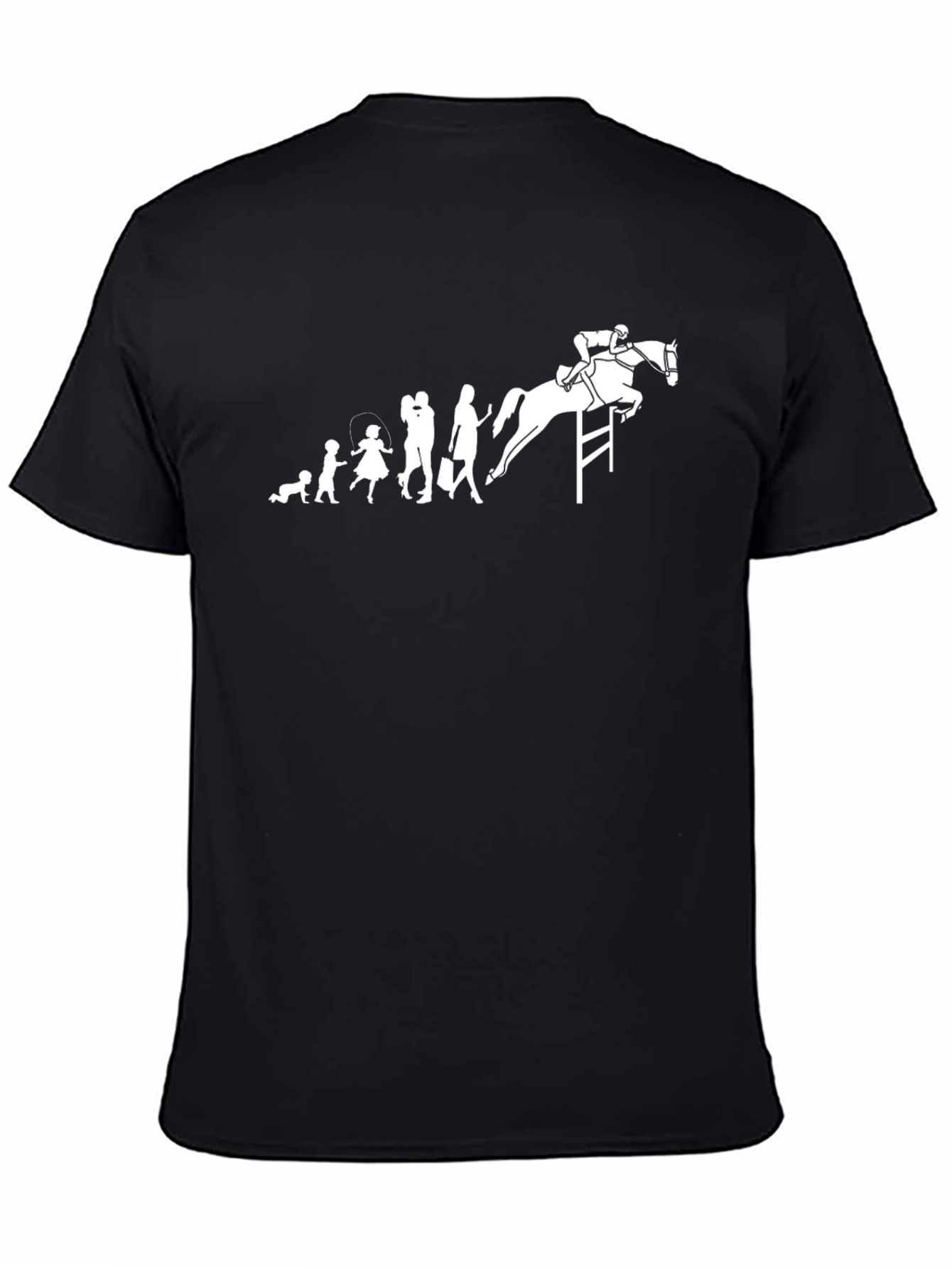 Equestrian Evolution Black Graphic Tee