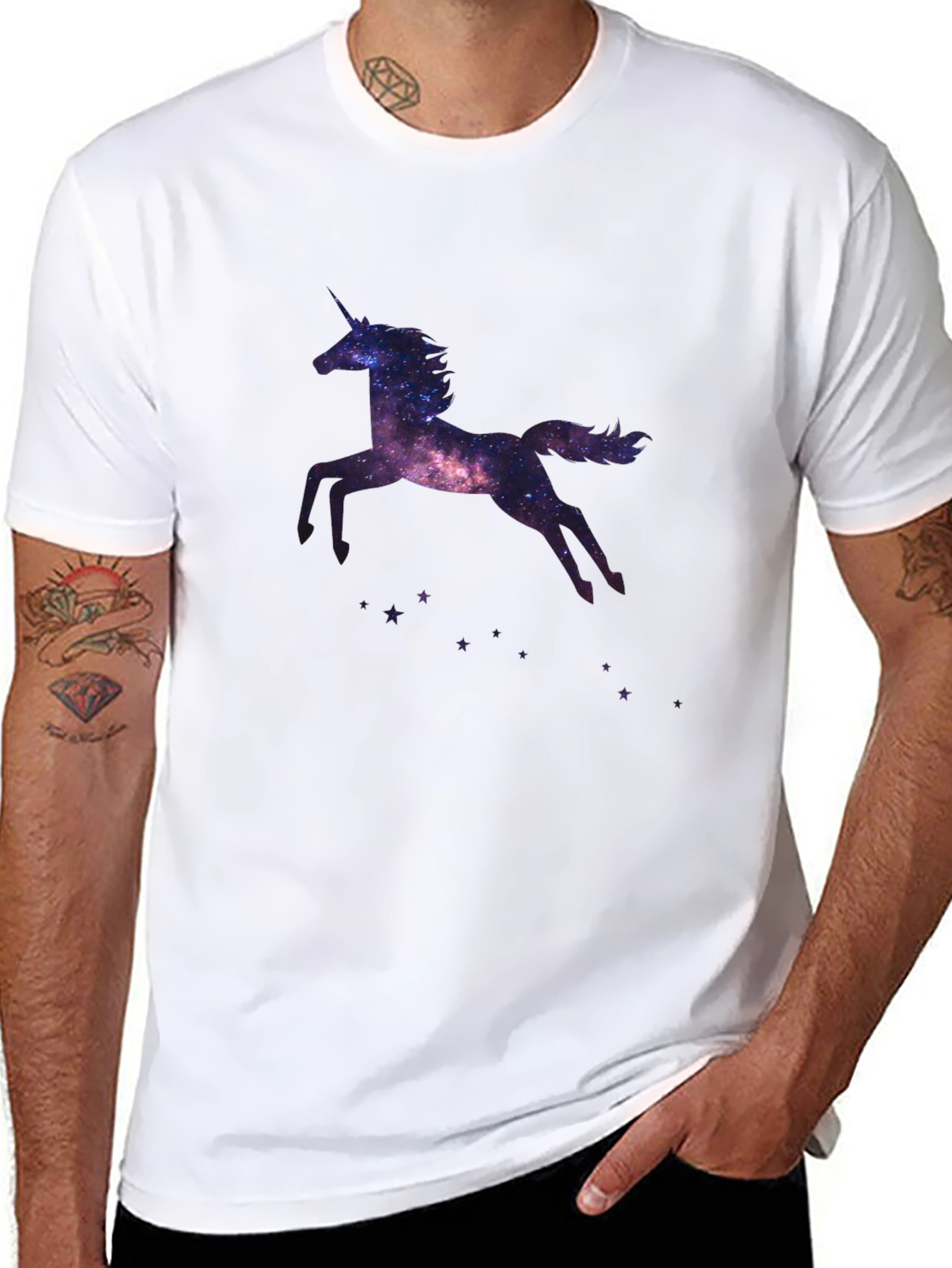 Galaxy Unicorn Black T-Shirt
