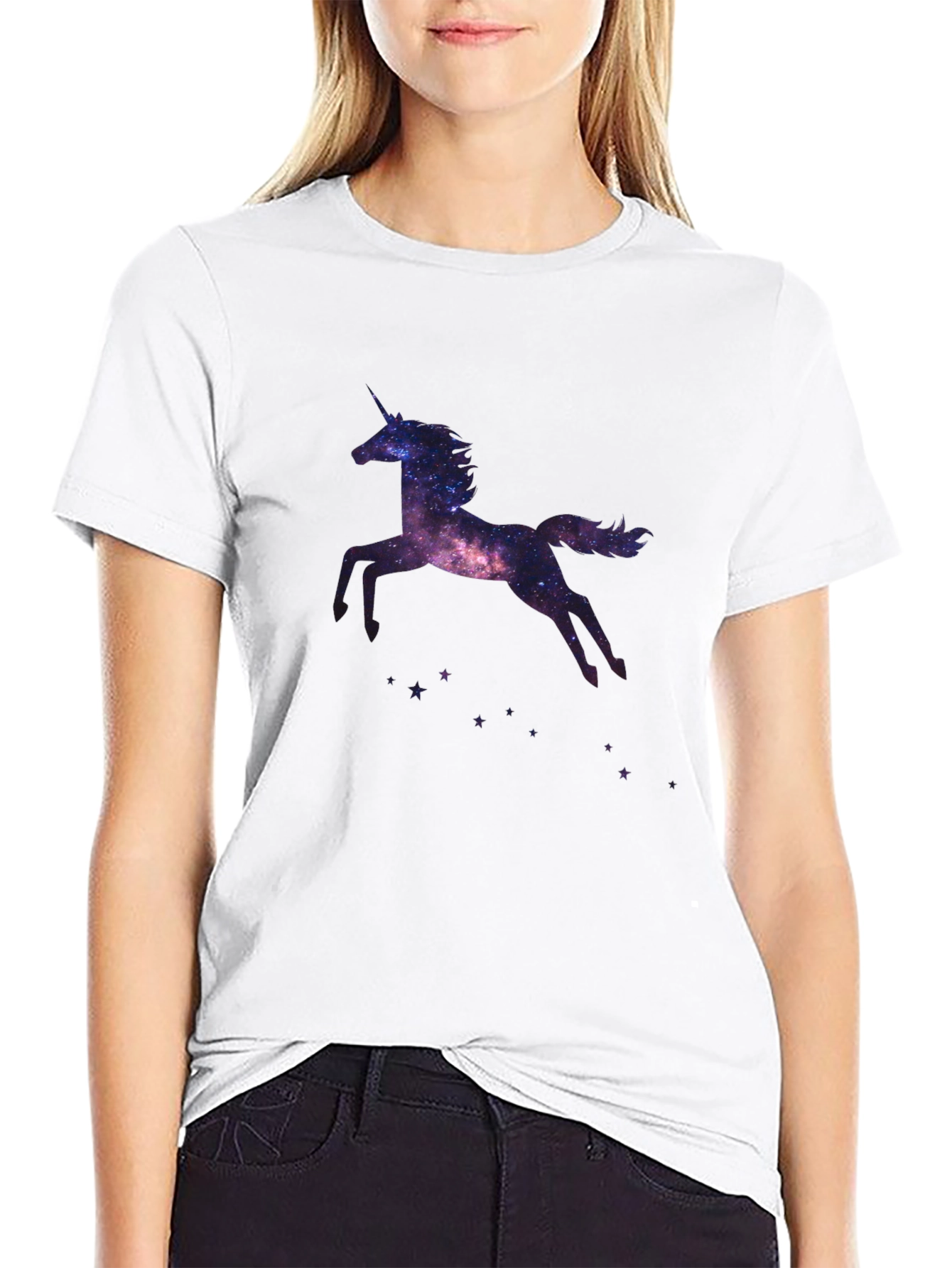 Galaxy Unicorn Black T-Shirt