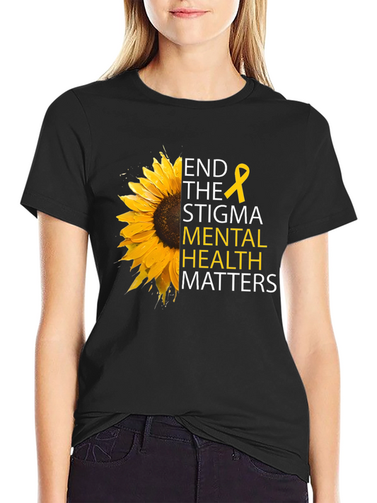 Mental Health Matters Sunflower T-Shirt