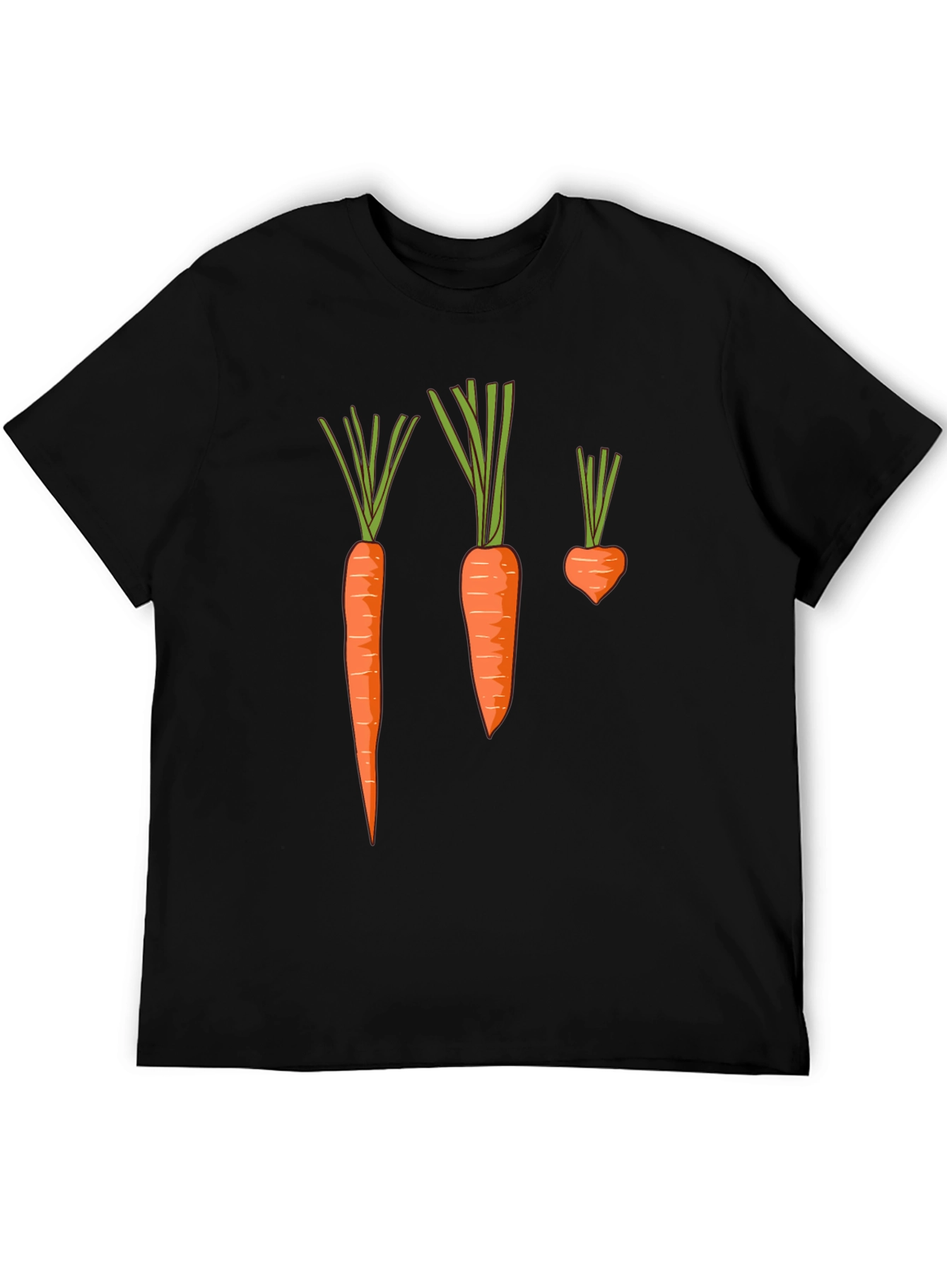 Carrot Graphic Tee - Black Cotton T-Shirt