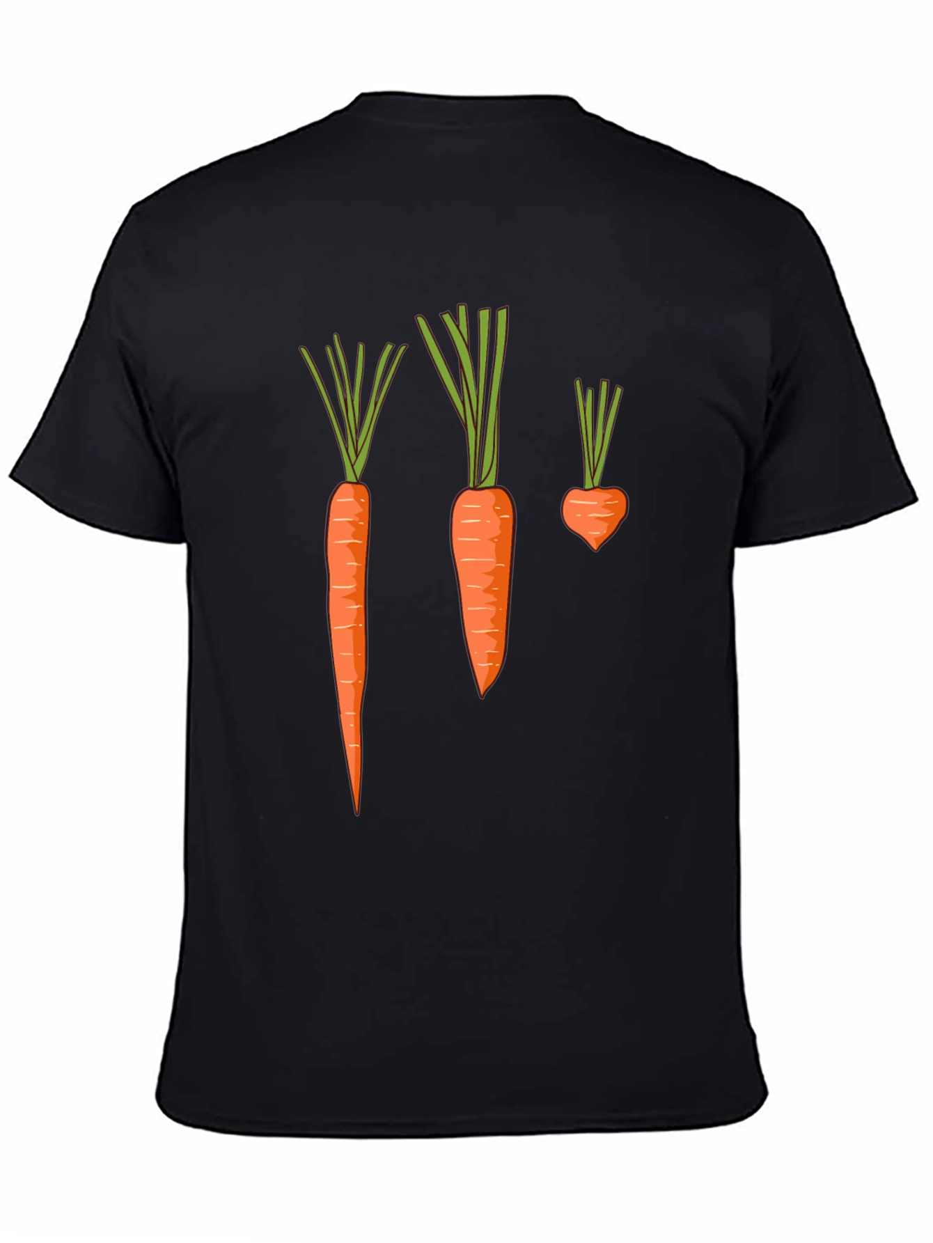 Carrot Graphic Tee - Black Cotton T-Shirt