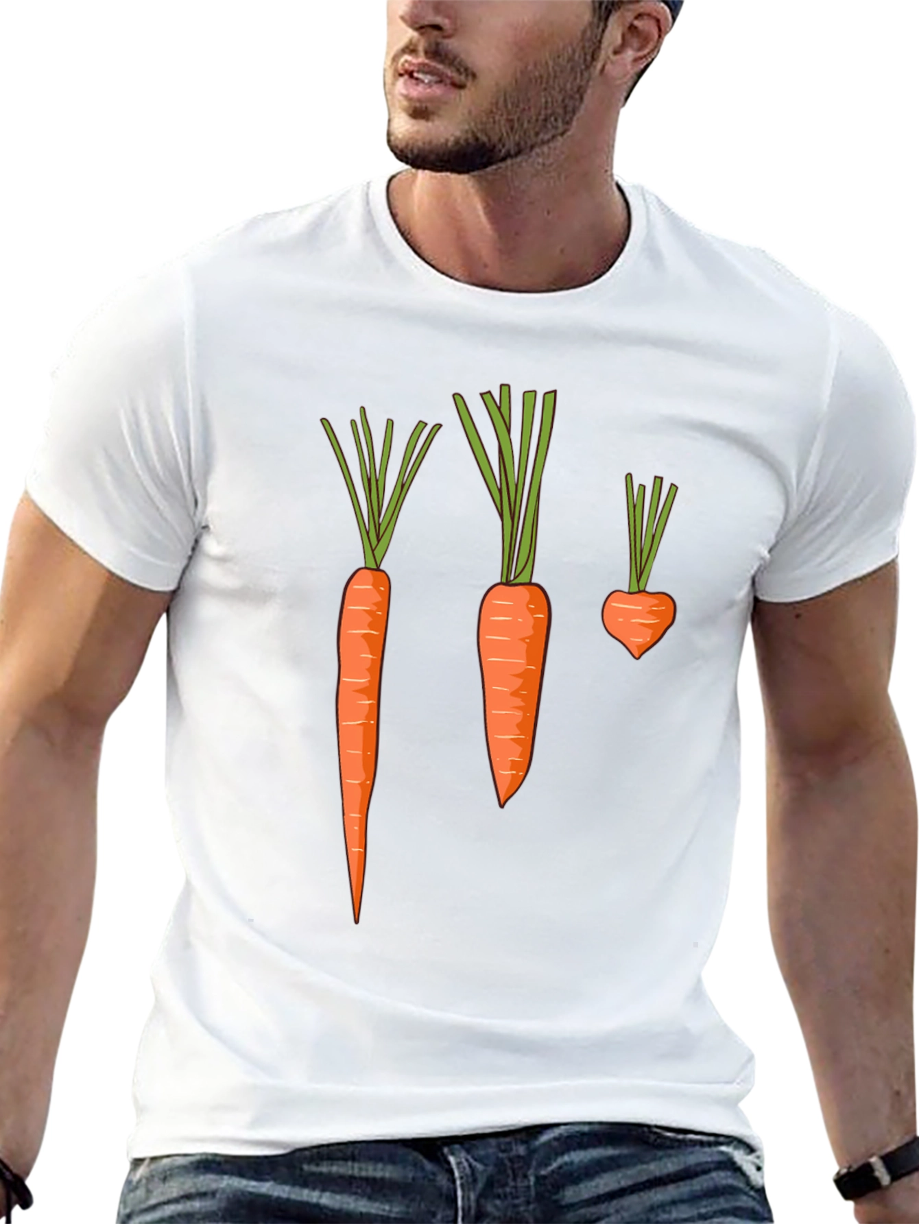 Carrot Graphic Tee - Black Cotton T-Shirt