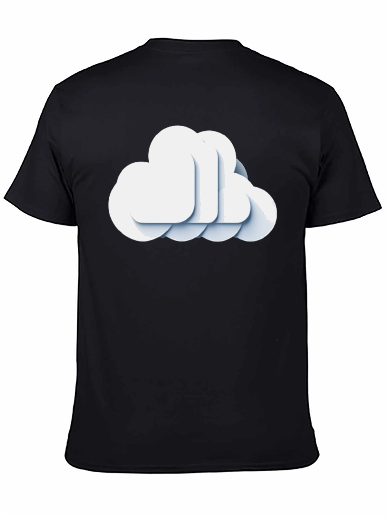 Cloud Graphic Black T-Shirt - Modern Style