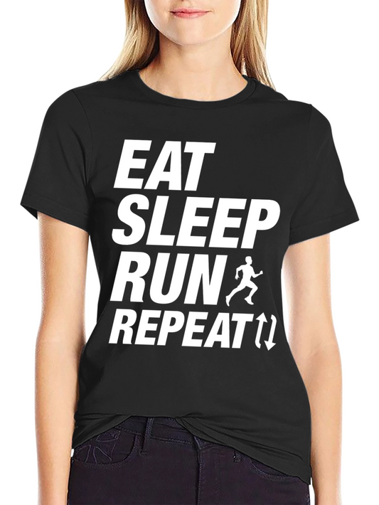 Eat Sleep Run Repeat Graphic T-Shirt