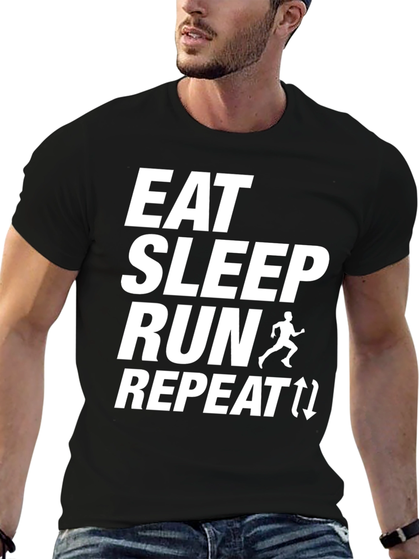 Eat Sleep Run Repeat Graphic T-Shirt