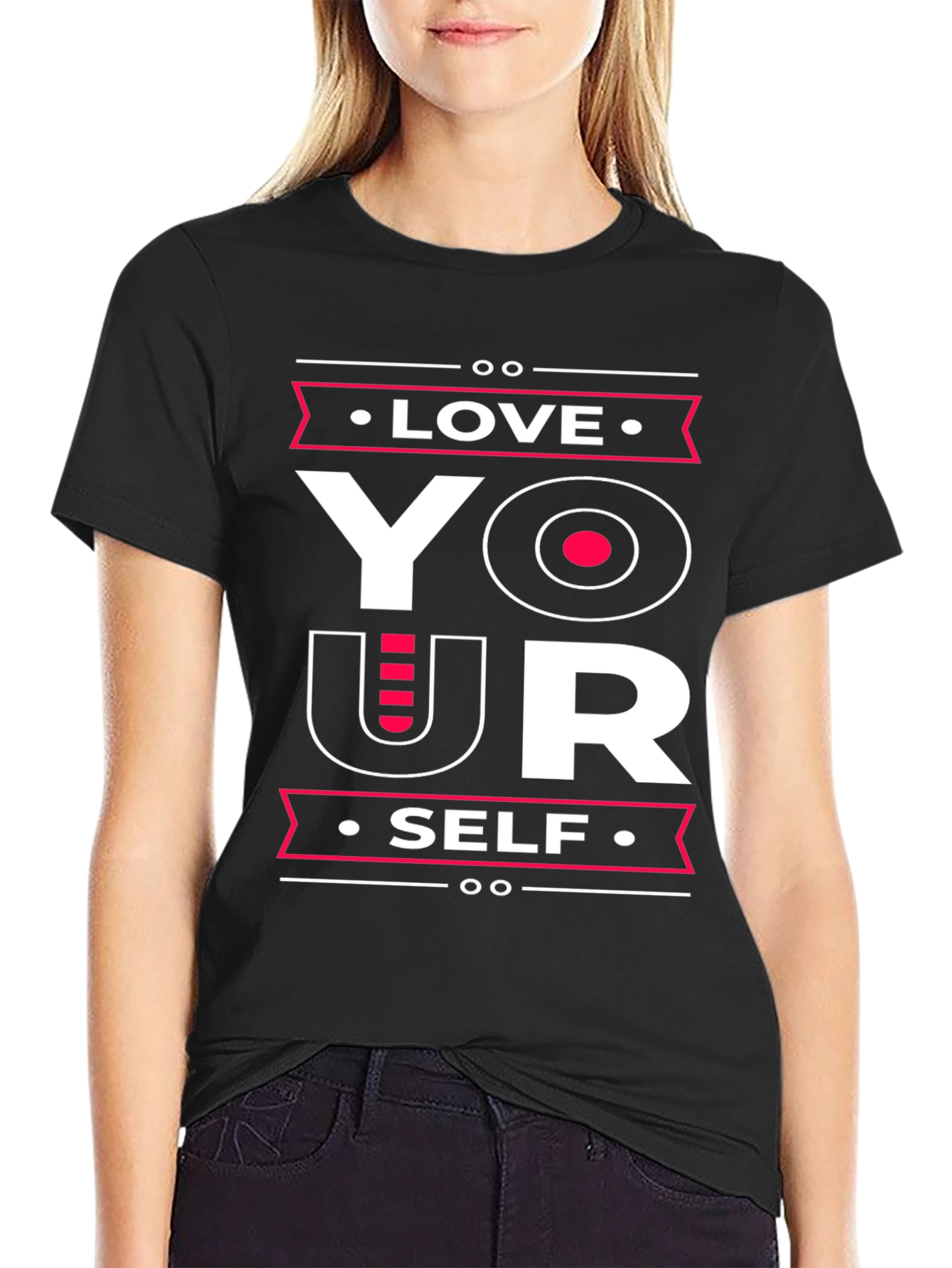 Love Yourself Graphic Tee - Black Cotton T-Shirt
