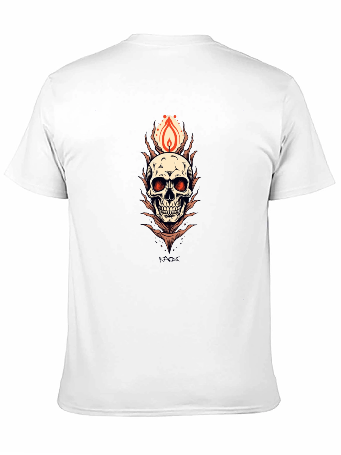 Skull Flame Graphic Tee - Mens Black T-Shirt