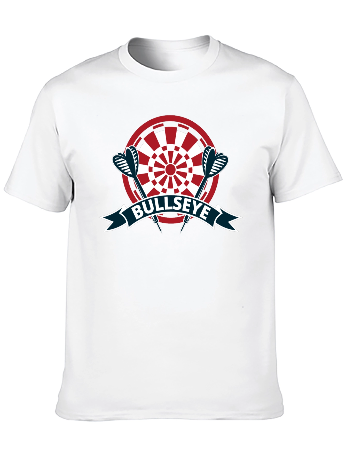 Bullseye Dartboard Graphic Tee - Black Casual T-Shirt