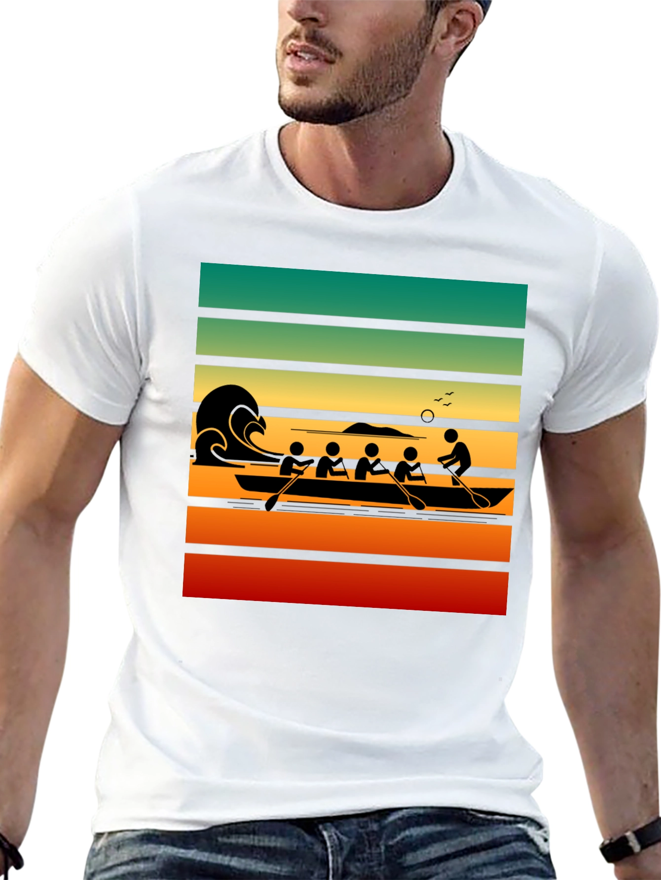 Retro Rowing Crew T-Shirt