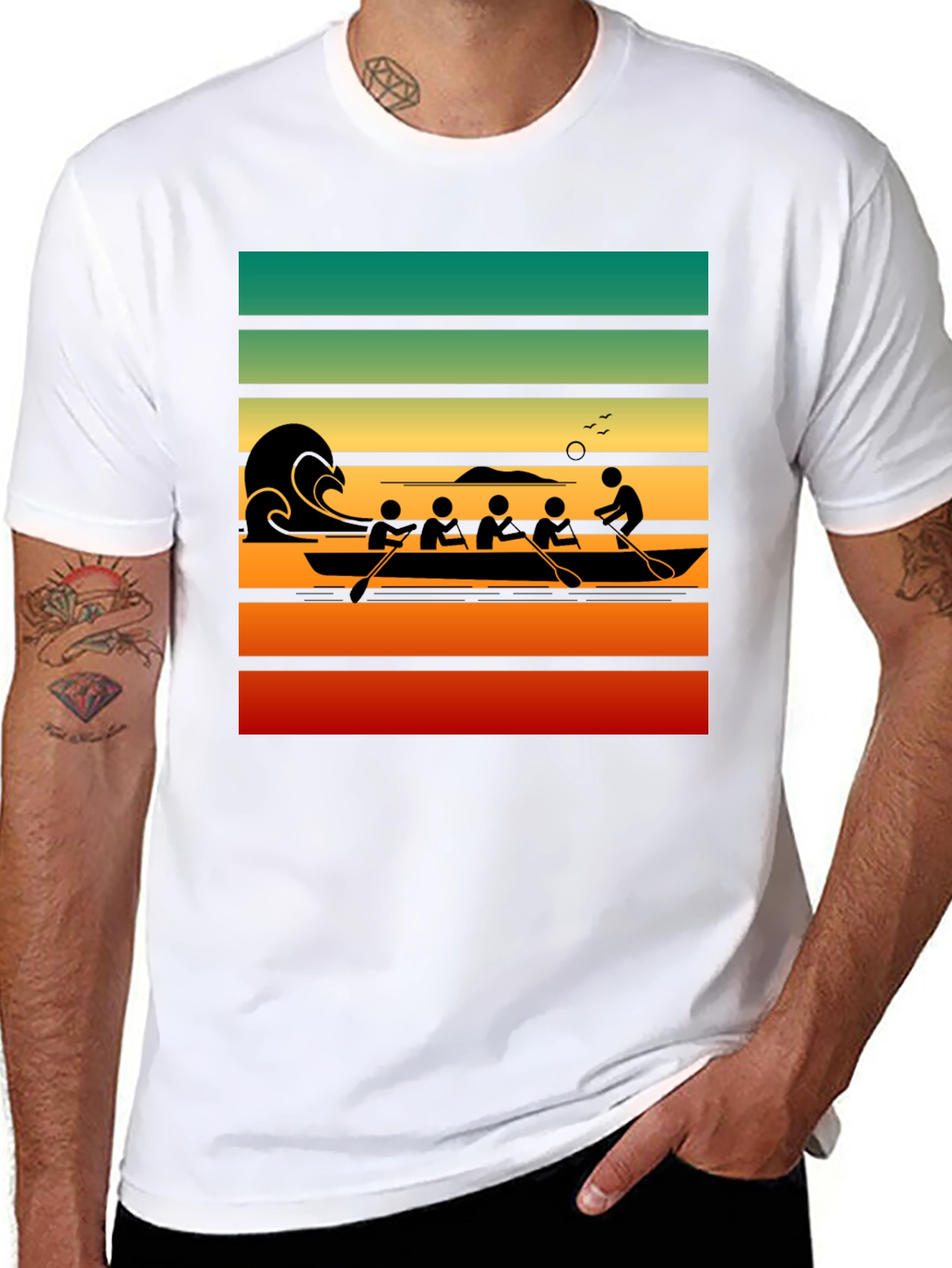 Retro Rowing Crew T-Shirt