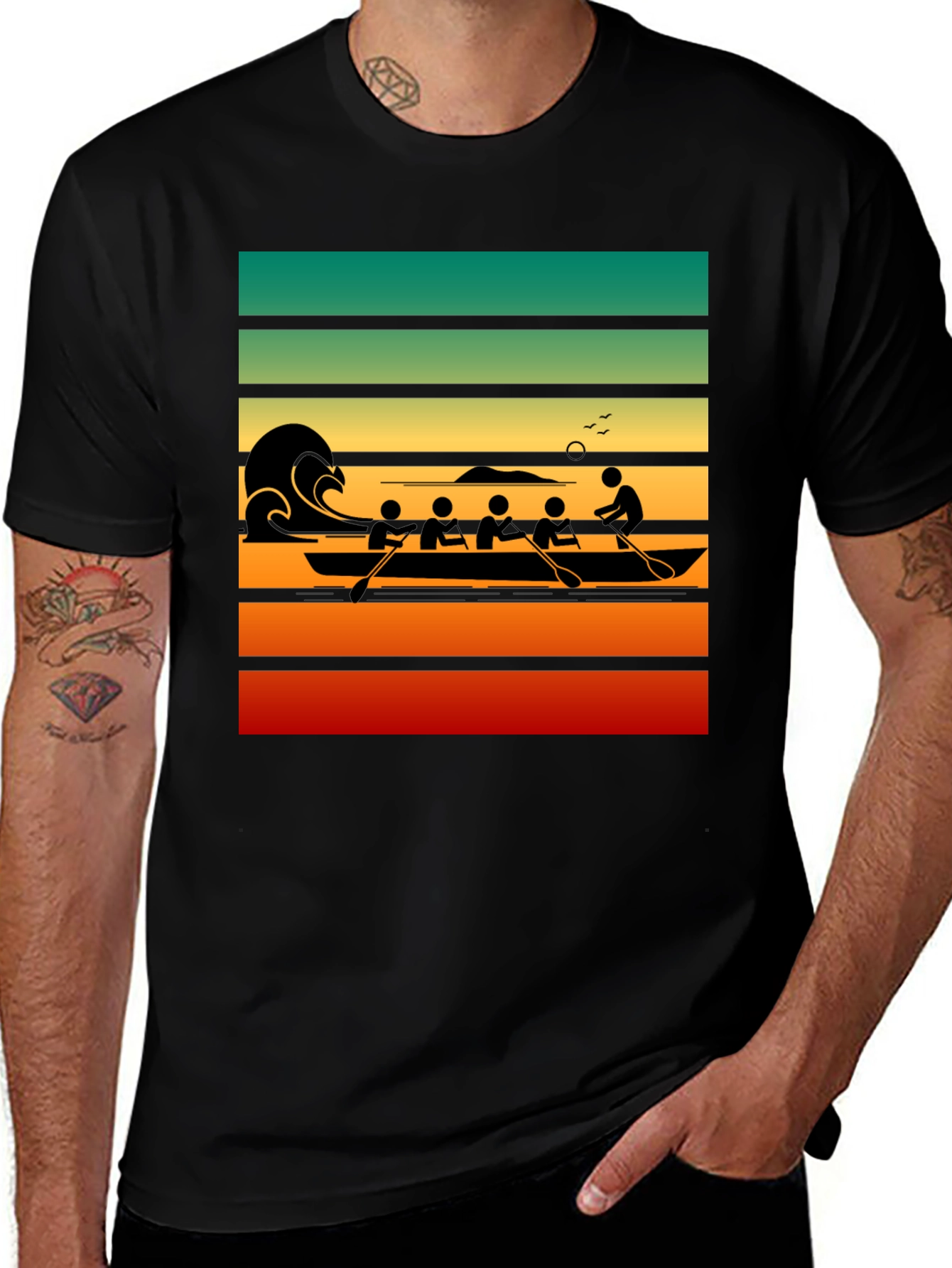 Retro Rowing Crew T-Shirt