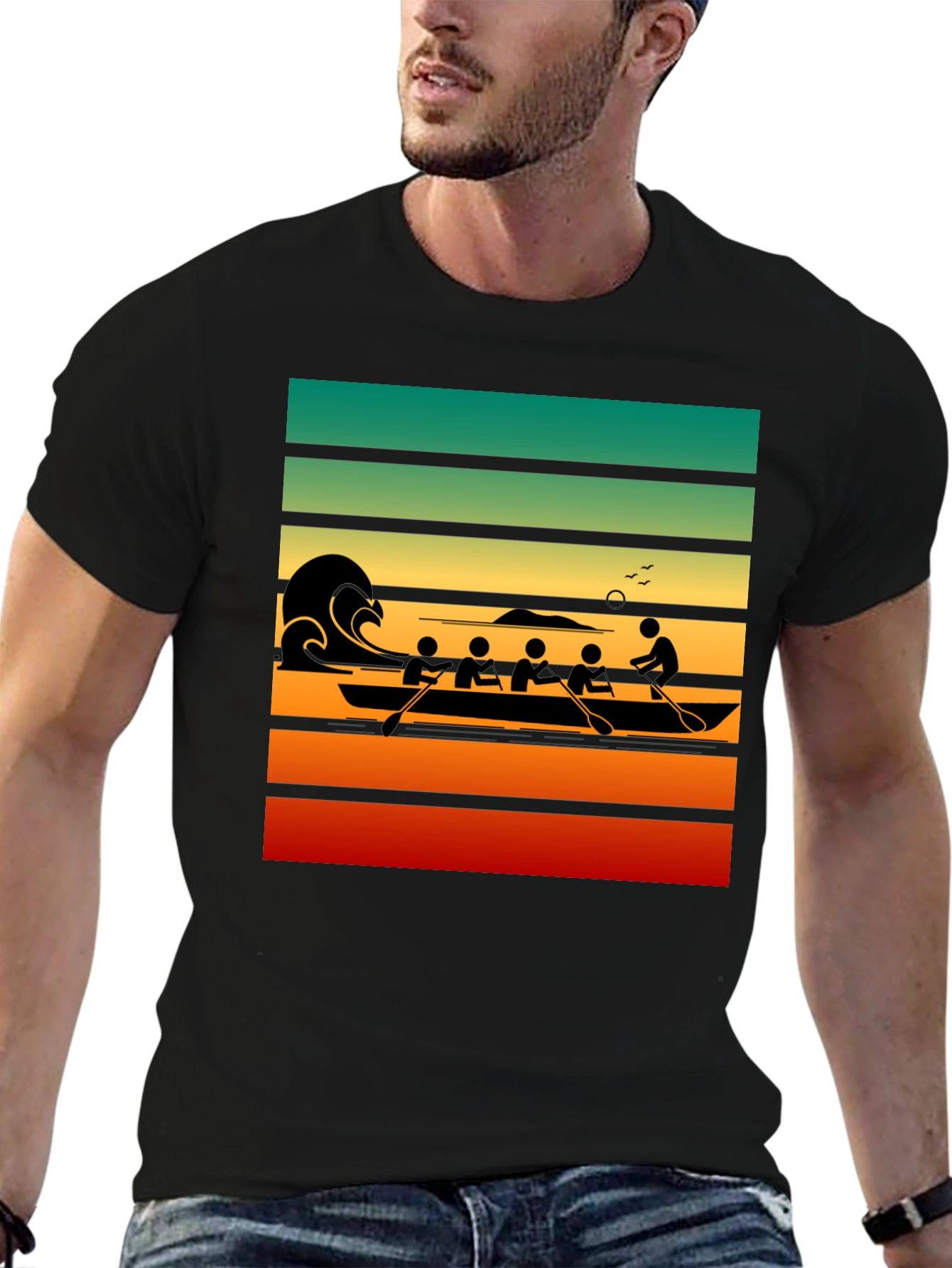 Retro Rowing Crew T-Shirt