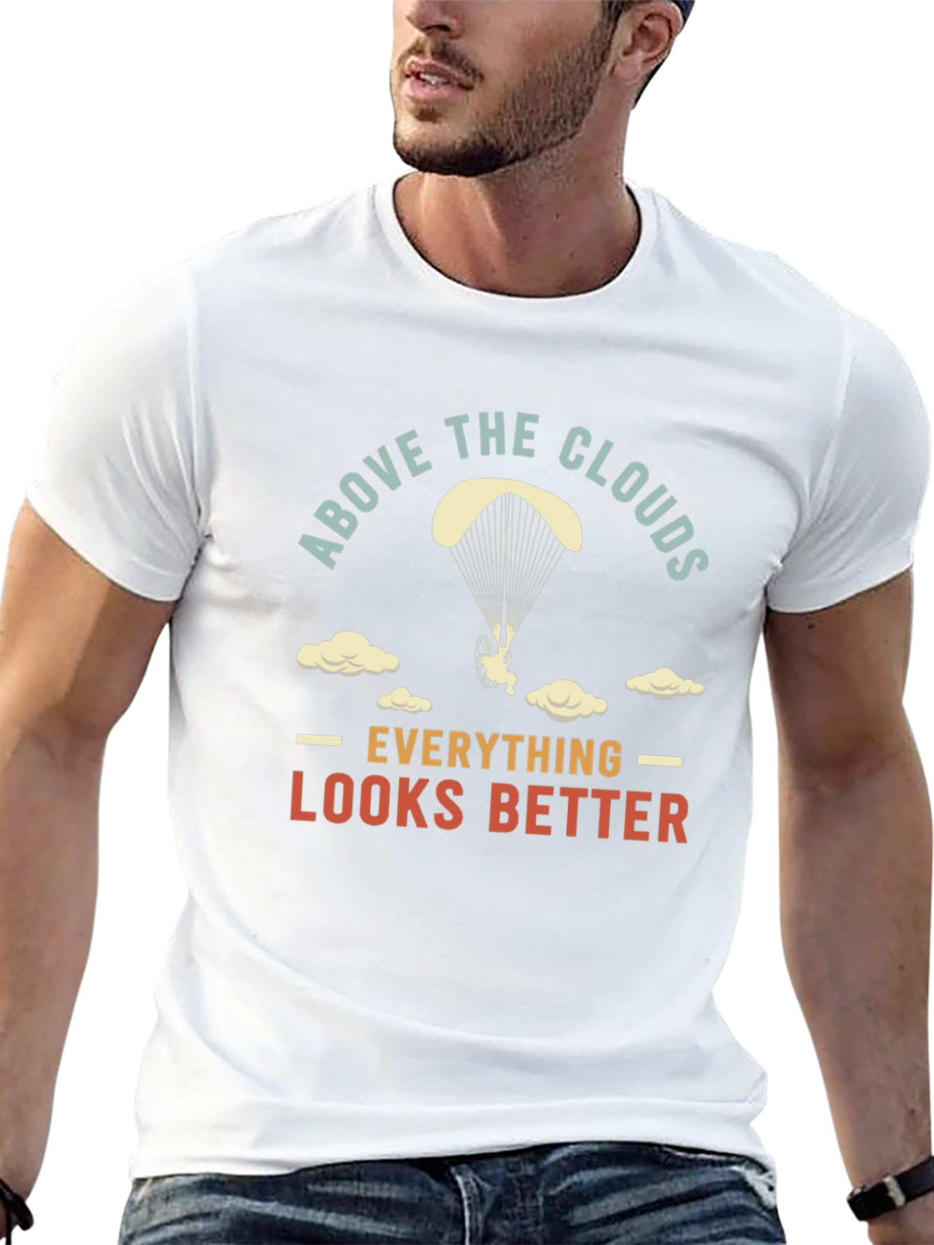 Above the Clouds T-Shirt - Skydiving Design