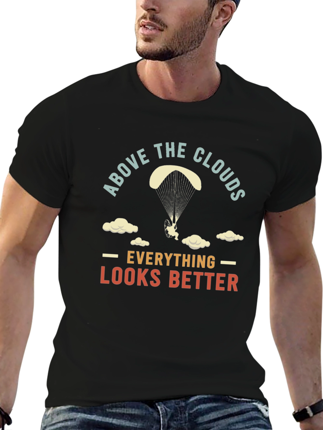 Above the Clouds T-Shirt - Skydiving Design