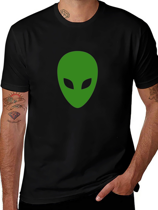 Alien Head Graphic Black T-Shirt