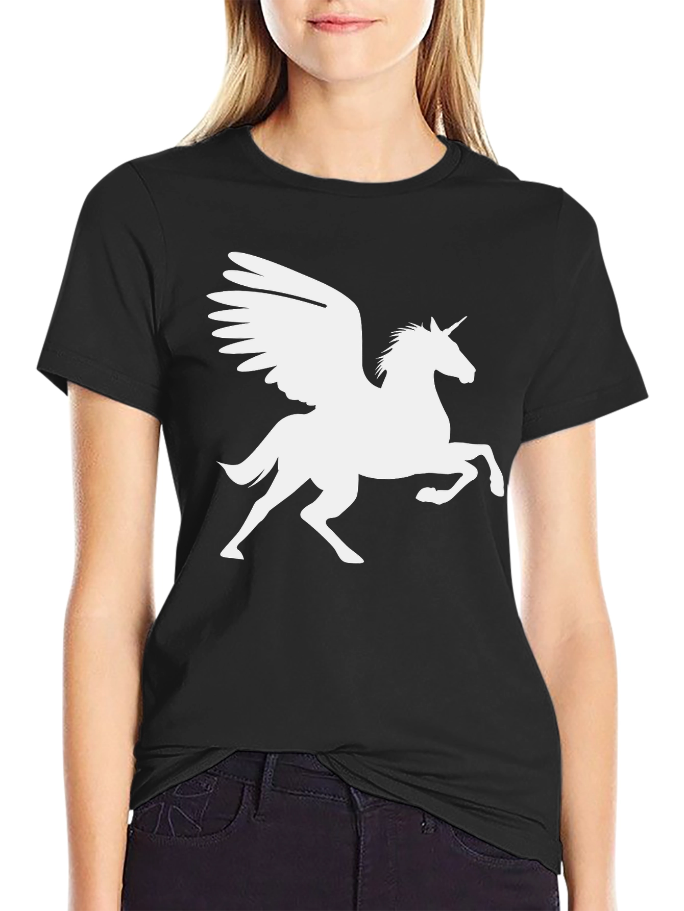 Black Unicorn Pegasus Graphic Tee