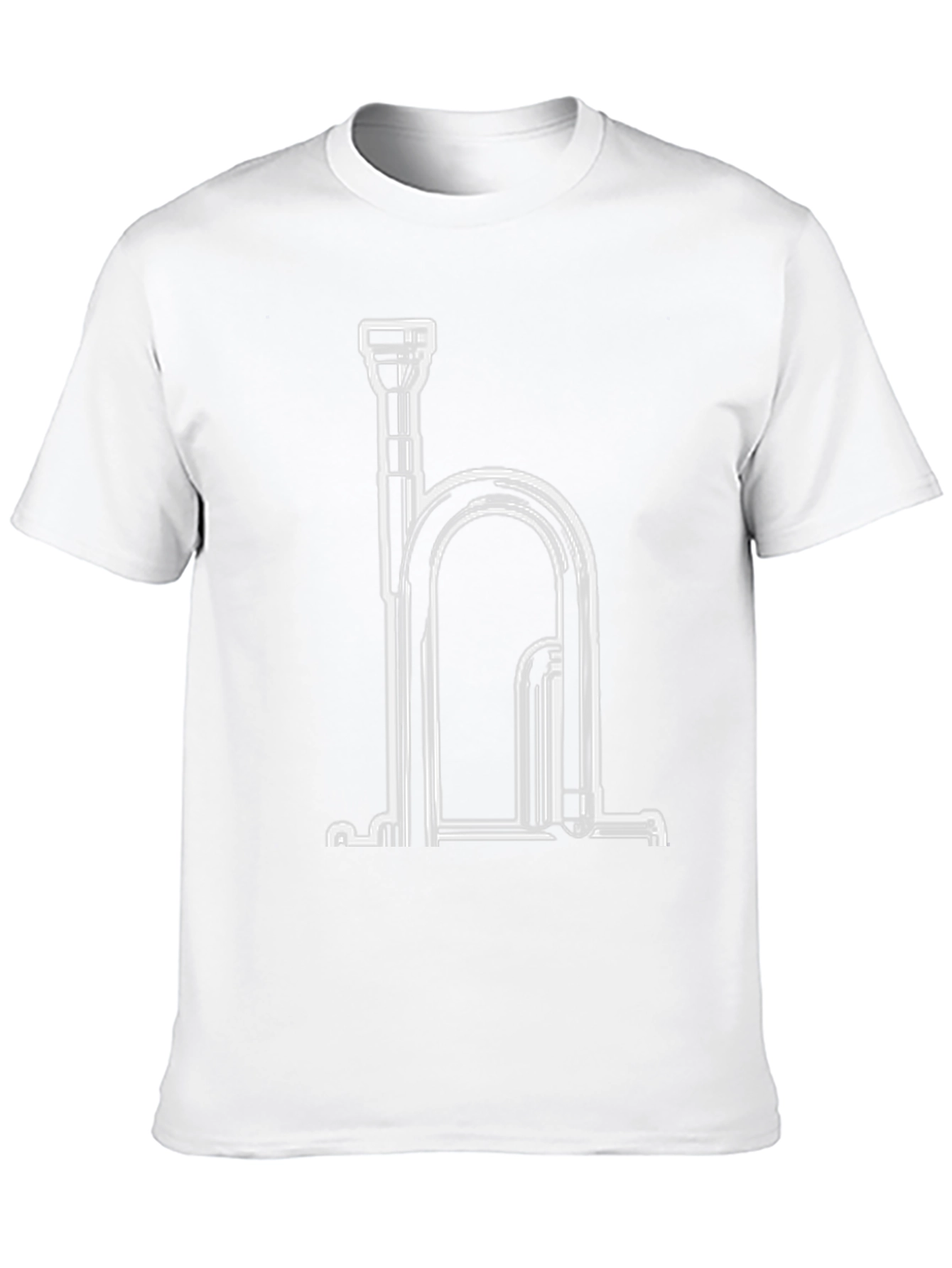 Musical Instrument Graphic Tee - Black Cotton Blend